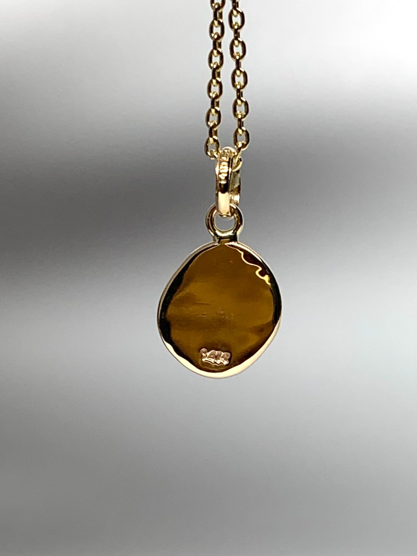 14K Solid Yellow Gold Nugget “Heart” Mini Pendant, Tiny Charm