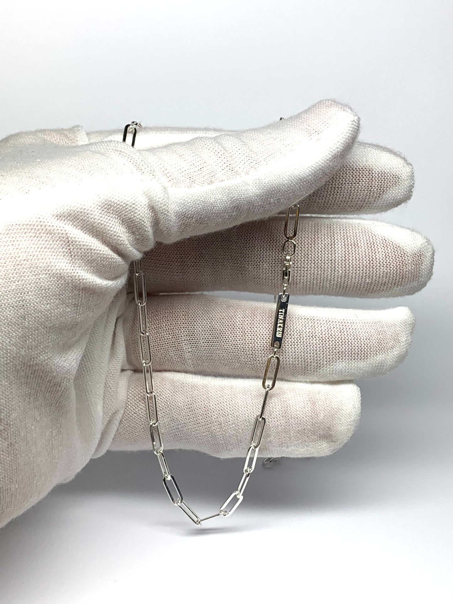 Necklace, Solid 925 Sterling Silver Paperclip Chain