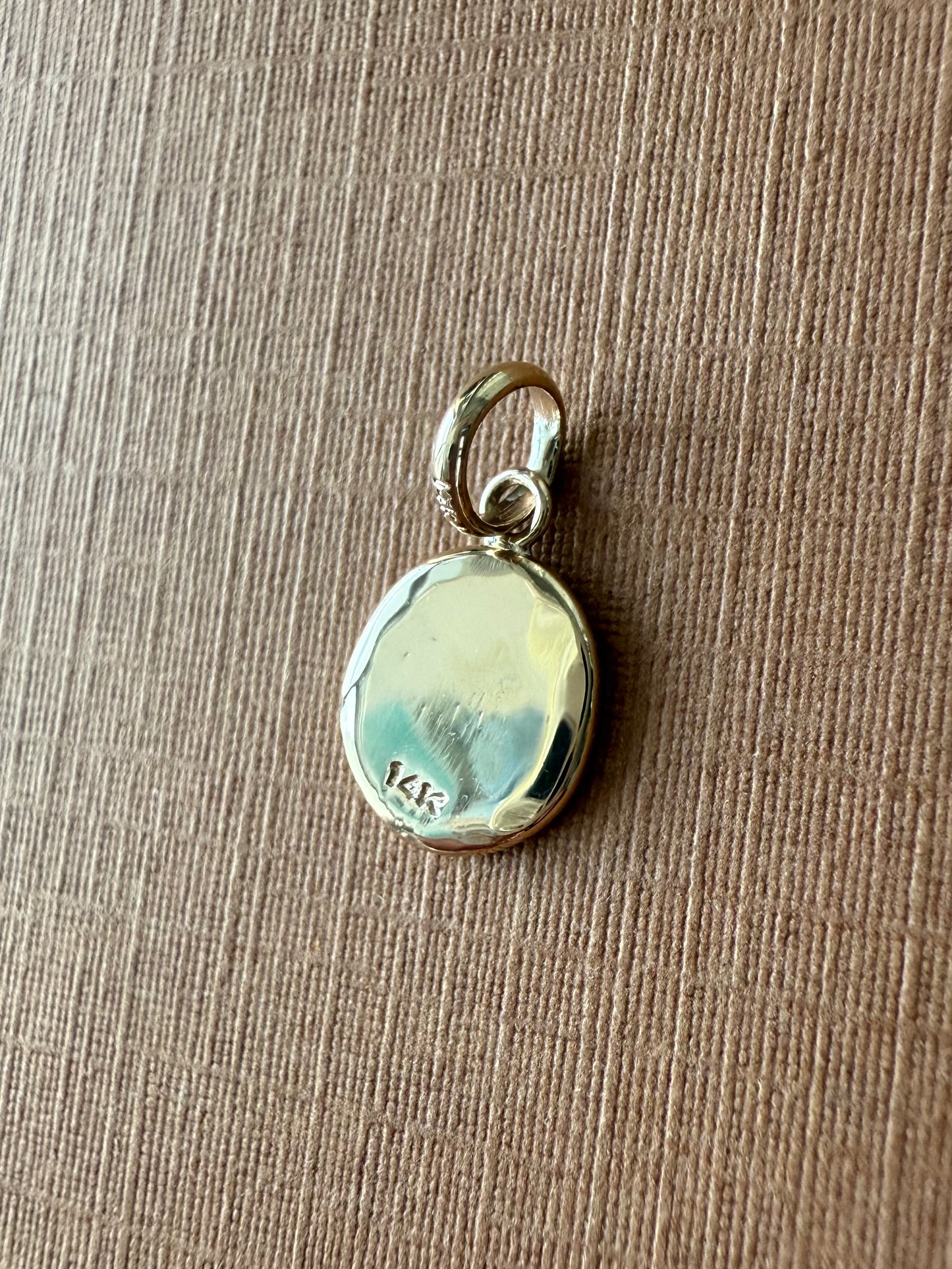 14k Solid Yellow Gold Nugget “Sagittarius” Mini Pendant, Charm