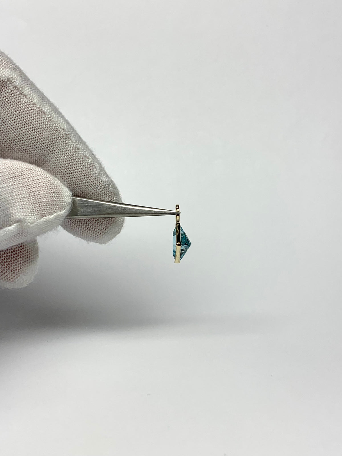 Clearance! 10k Solid Yellow Gold, Blue Topaz Mini Earring Charms, Princess Cut