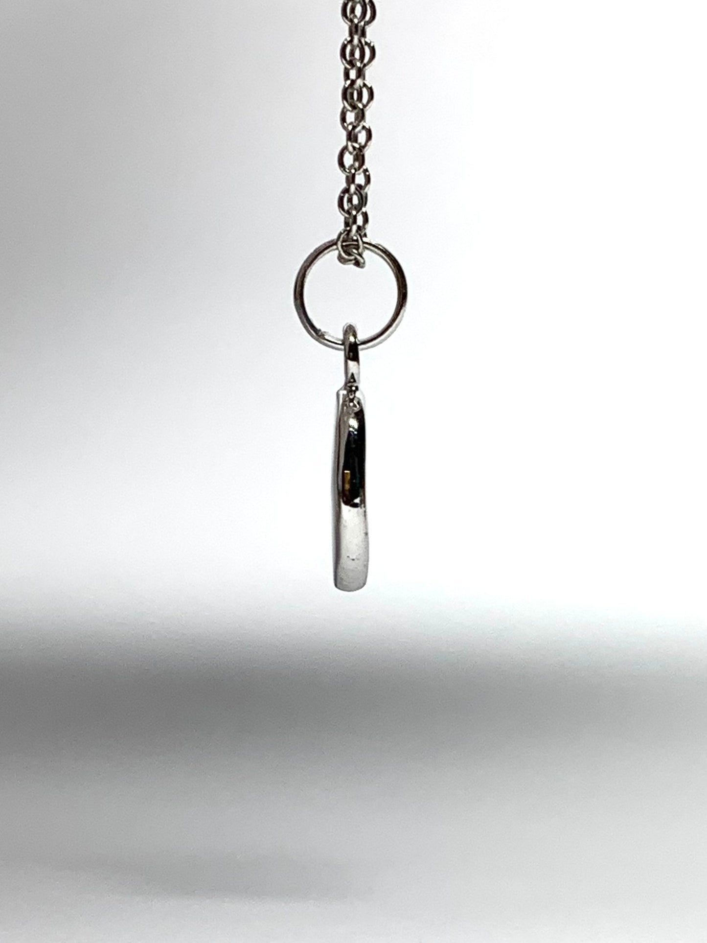 14K Solid White Gold Nugget “Paw” Mini Pendant, Charm