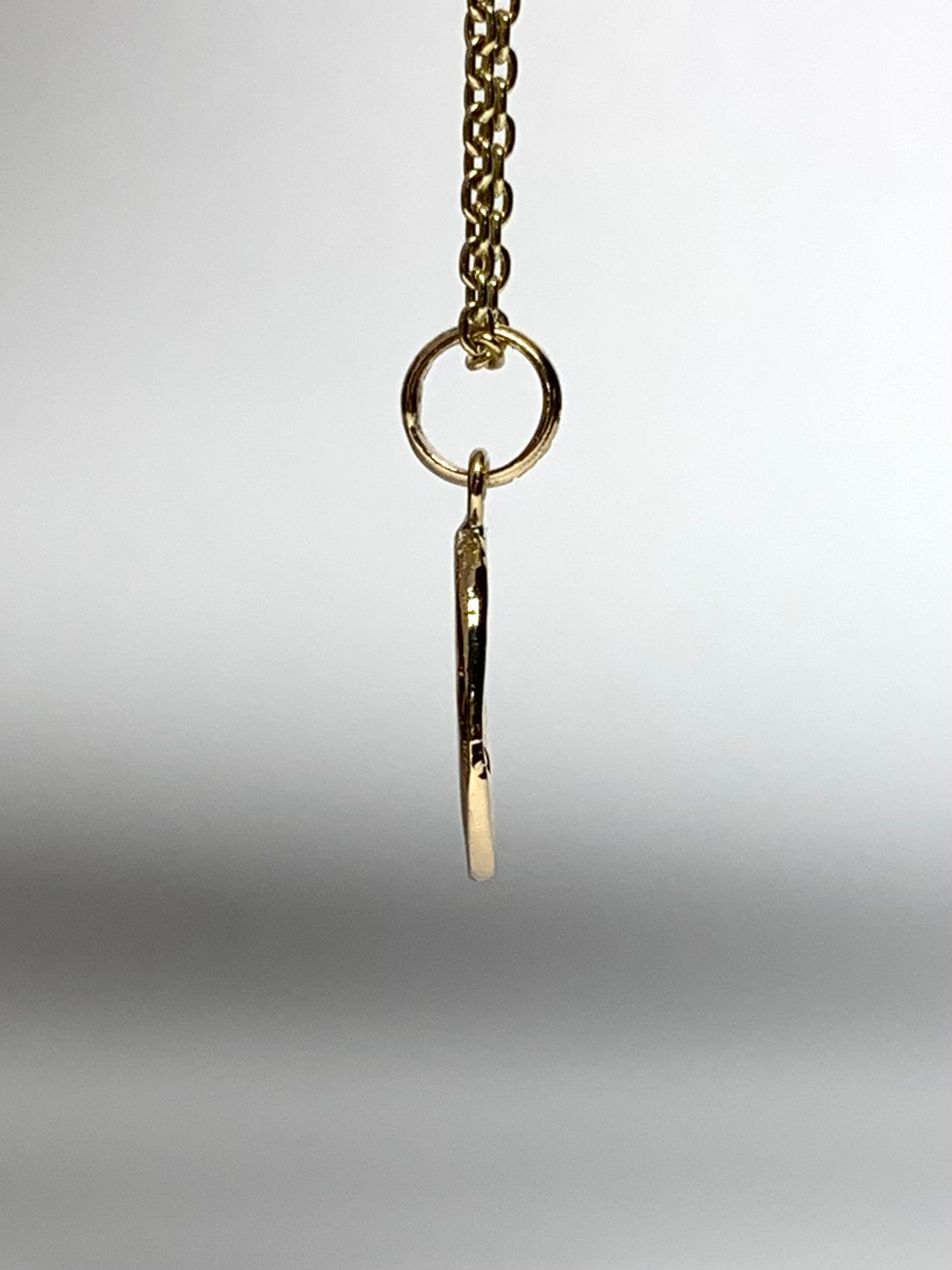 14k Solid Yellow Gold Nugget Mini Pendant “Honey Bee”, Tiny Charm
