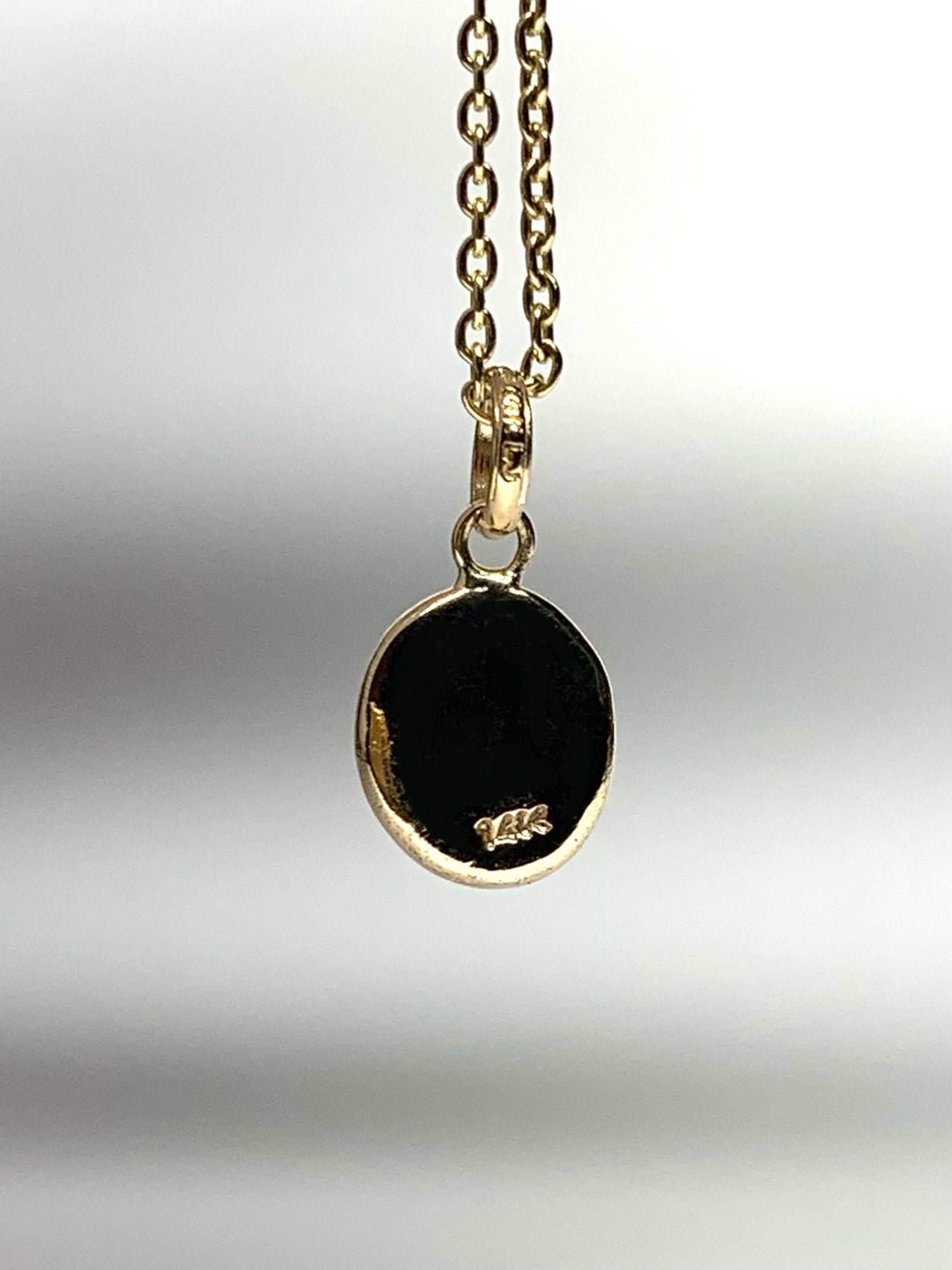 14K Solid Yellow Gold Nugget “Paw” Mini Pendant, Tiny Charm