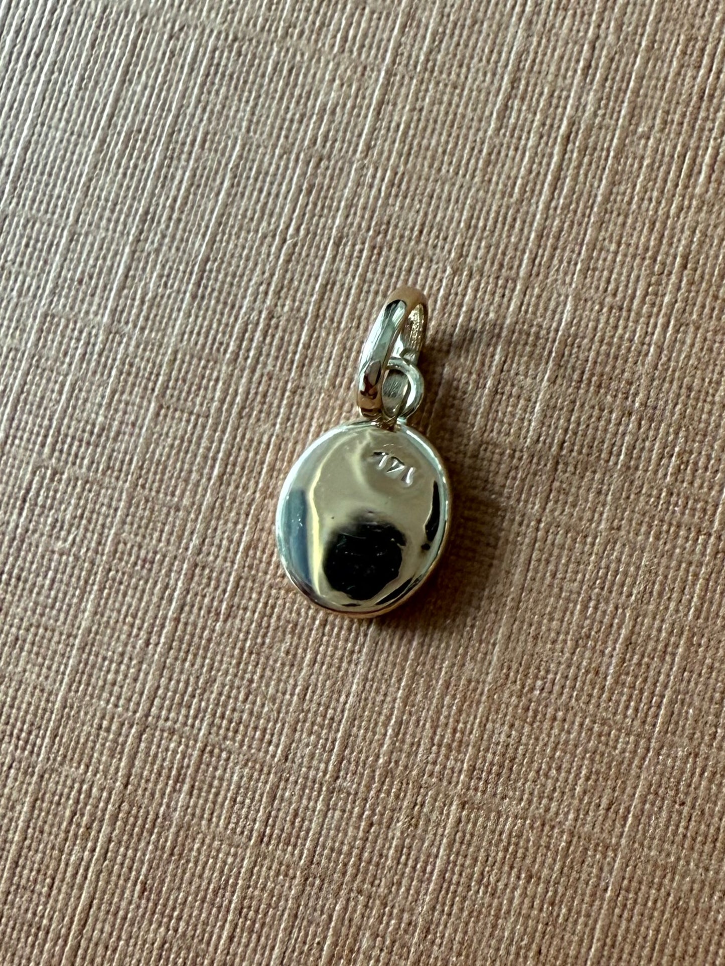 14K Solid Yellow Gold Nugget “Sun” Mini Pendant, Charm