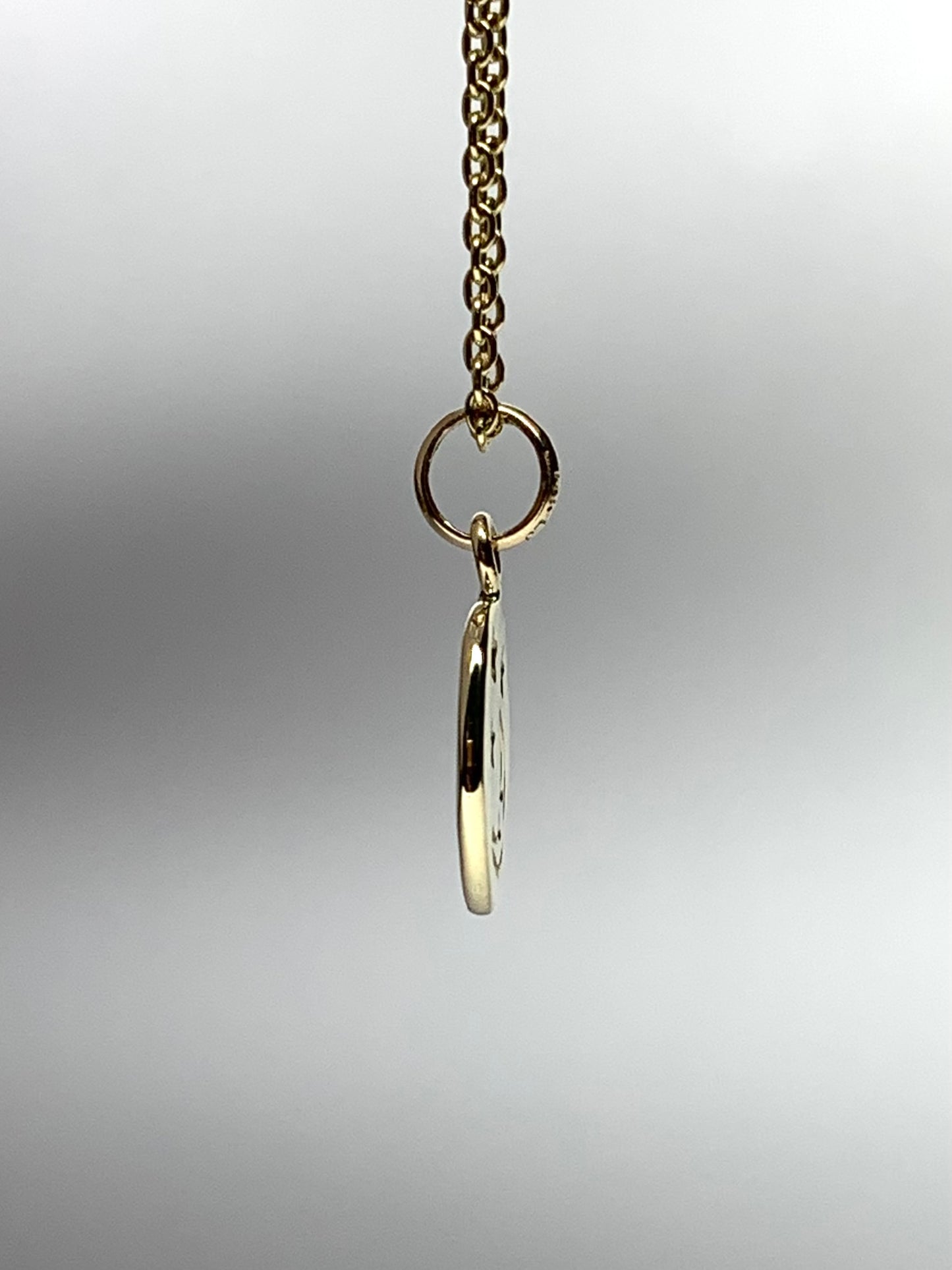 14K Solid Yellow Gold Nugget “Starry Night” Mini Pendant, Tiny Charm