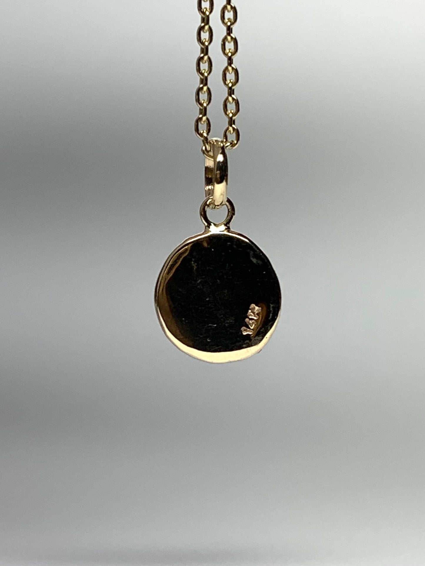 14k Solid Yellow Gold Nugget “Horseshoe” Mini Pendant, Tiny Charm