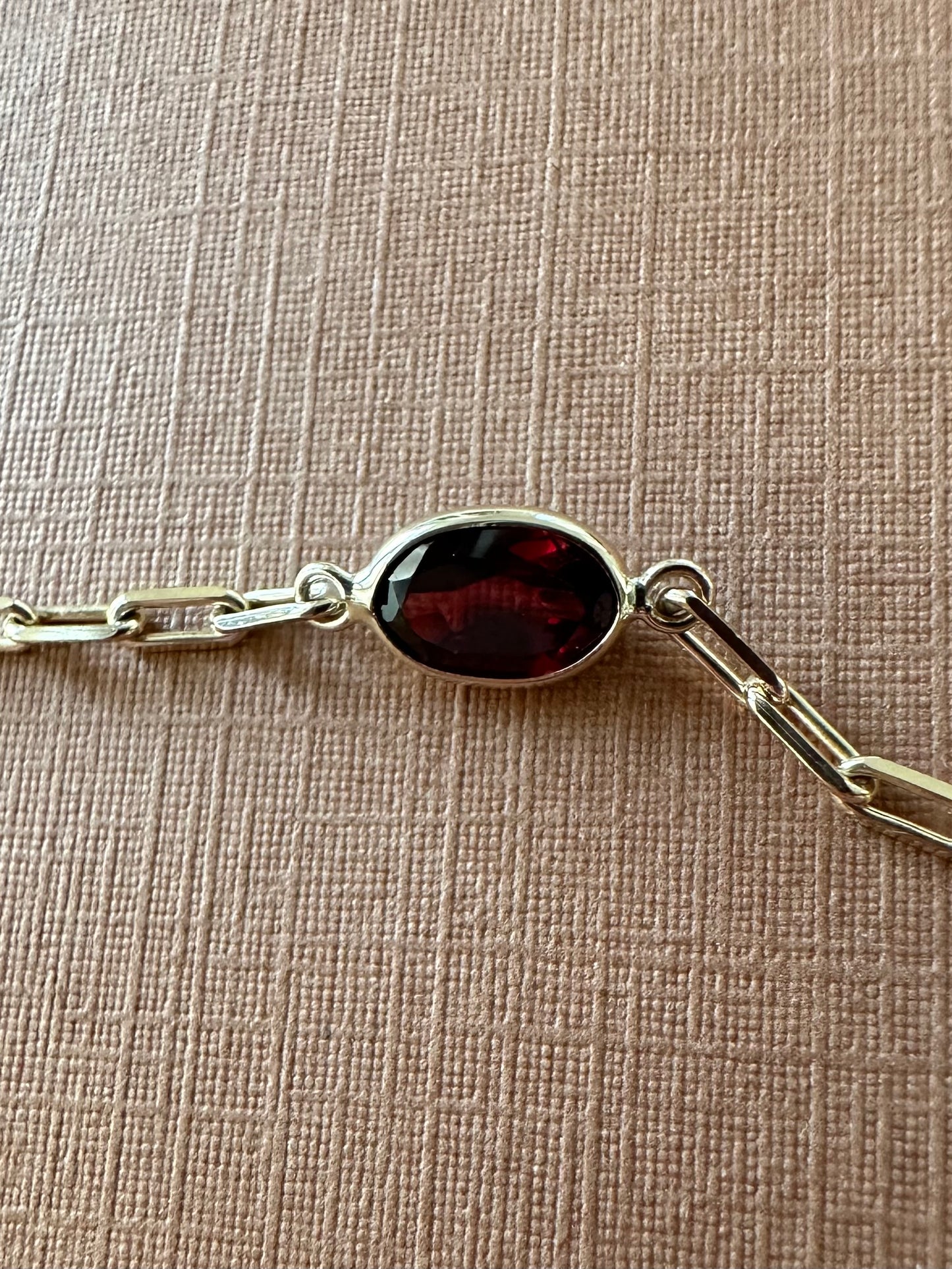 10k Solid Yellow Gold Bracelet, Multi Color Gemstones