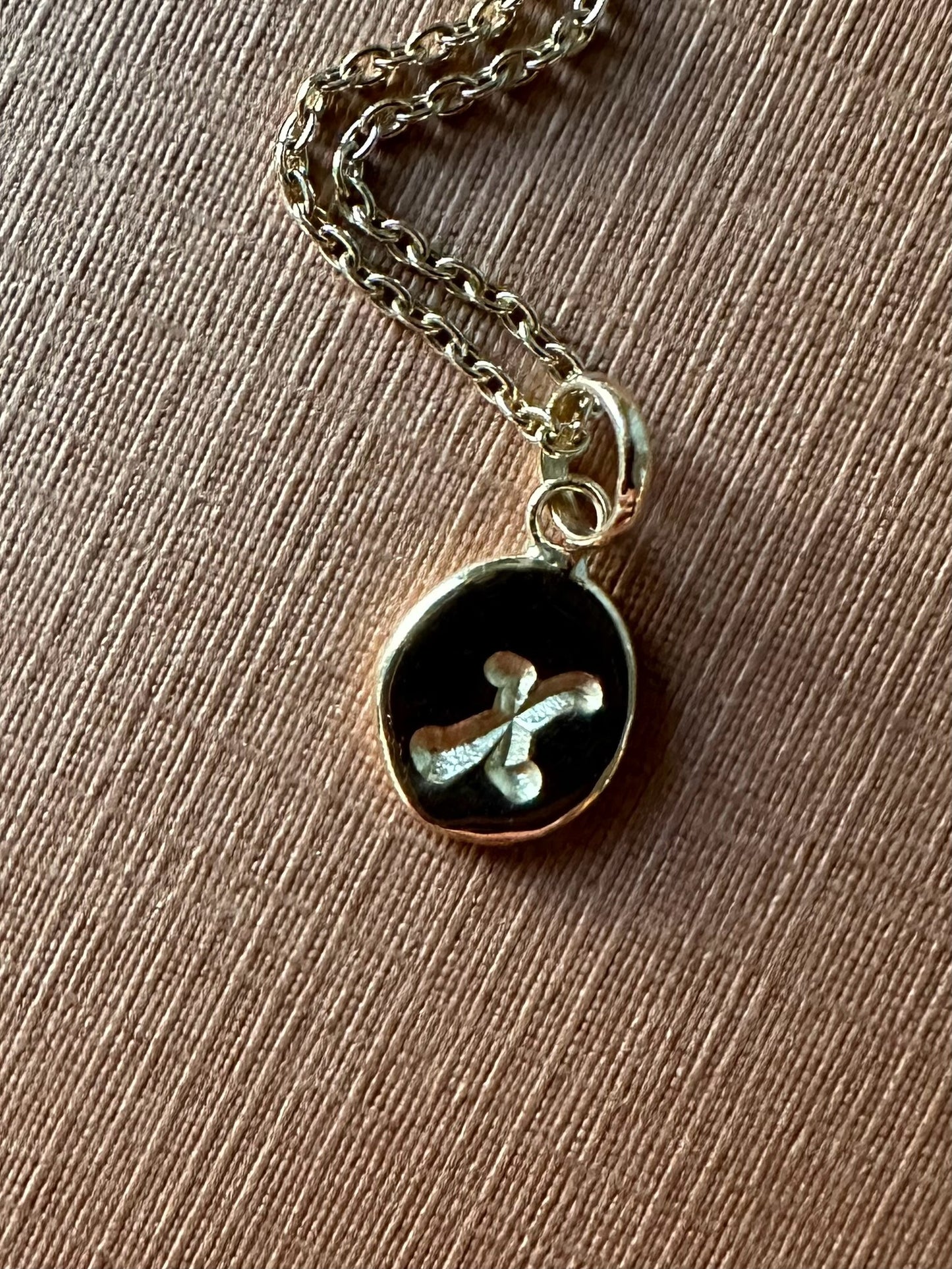 18k Solid Yellow Gold Nugget “X” Mini Pendant, Generation X, Charm