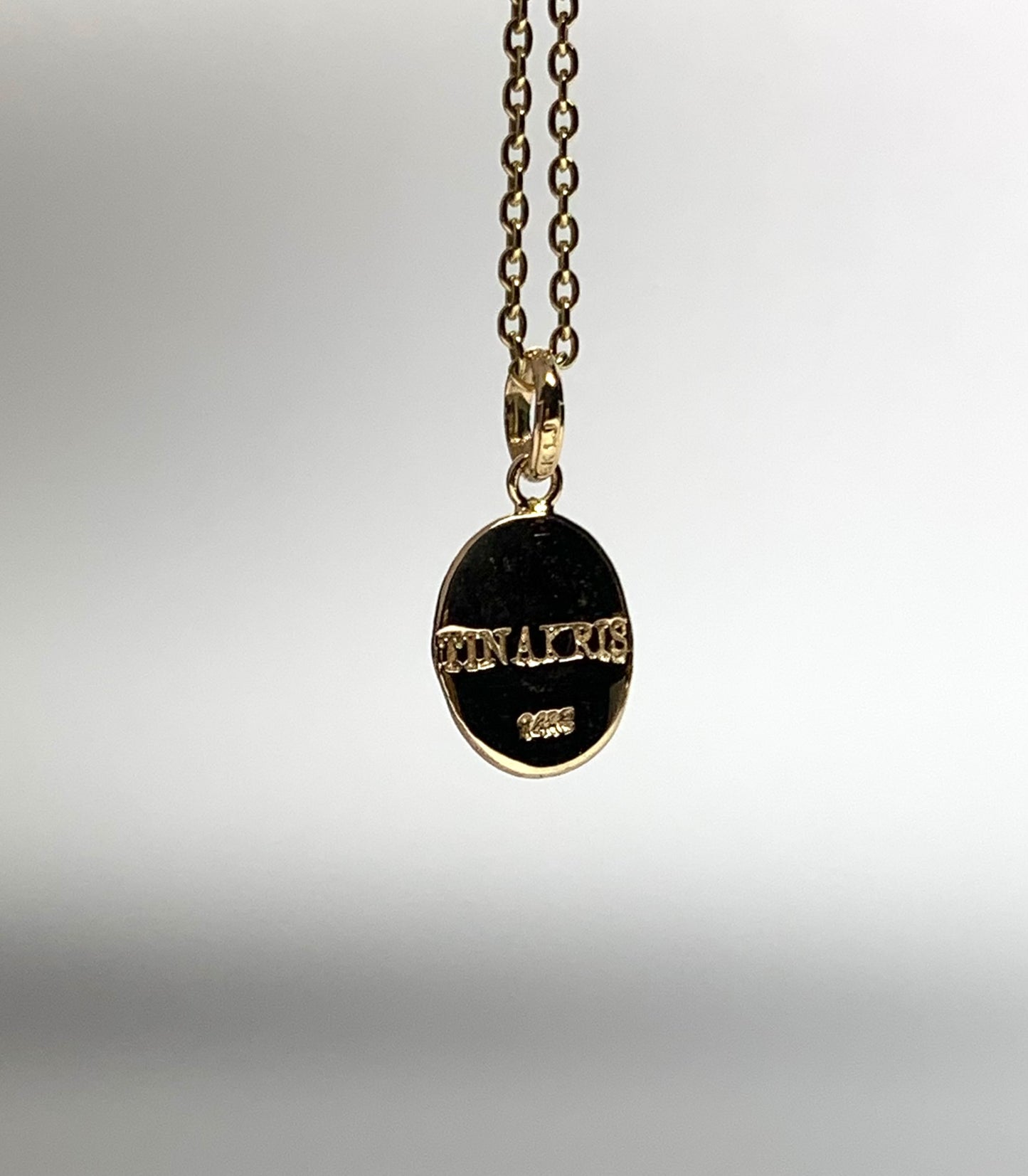 14k Solid Yellow Gold Nugget Mini Pendant “Tiger”, Tiny Charm