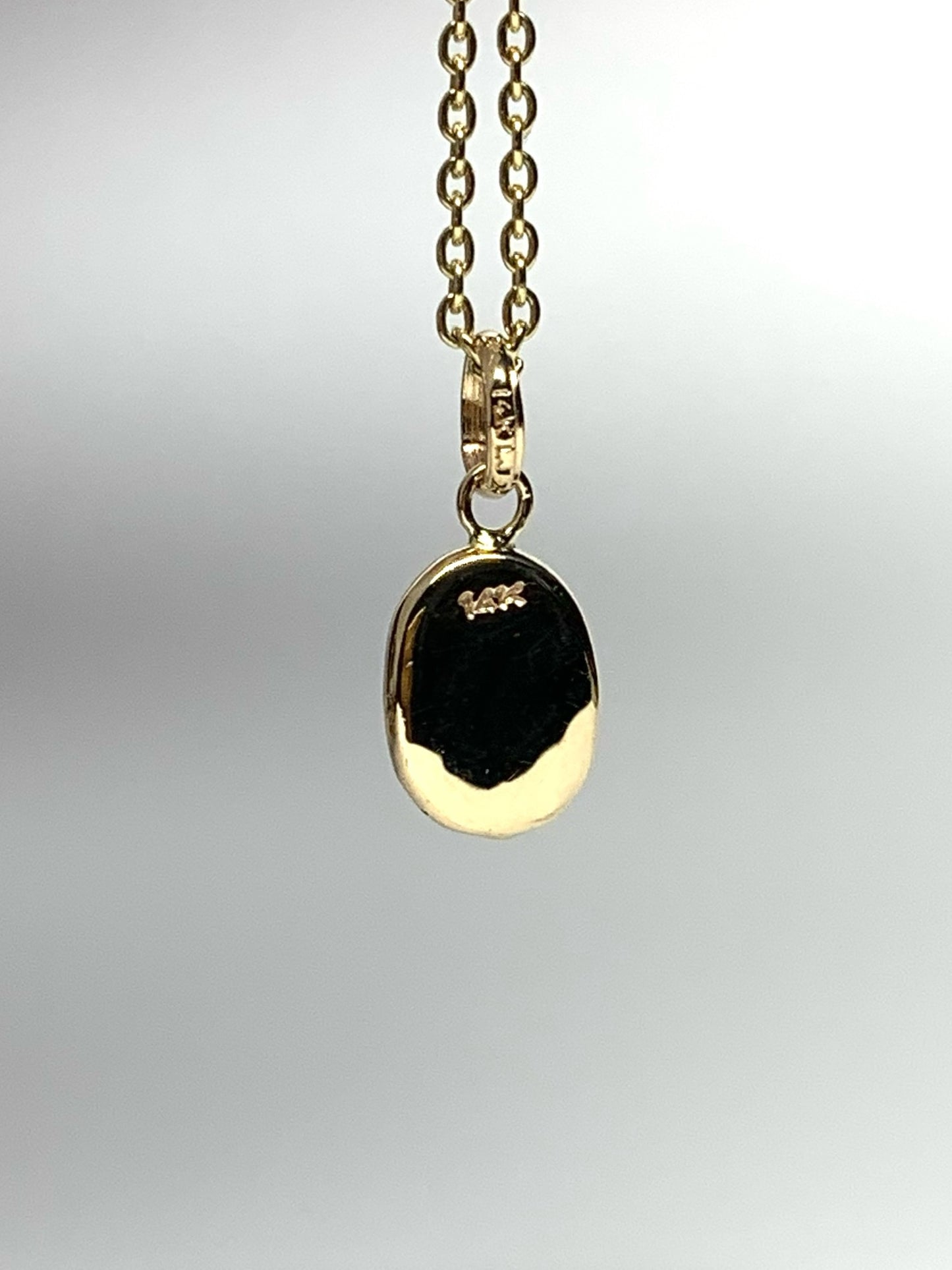 14k Solid Yellow Gold Nugget Mini Pendant “Snake”, Charm