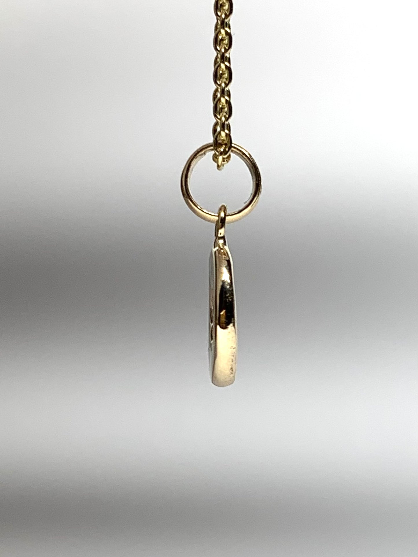 14K Solid Yellow Gold Nugget “Paw” Mini Pendant, Tiny Charm