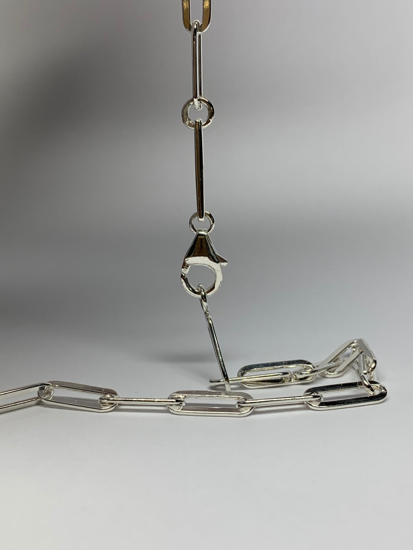 Necklace, Heavy Solid 925 Sterling Silver Paperclip Chain