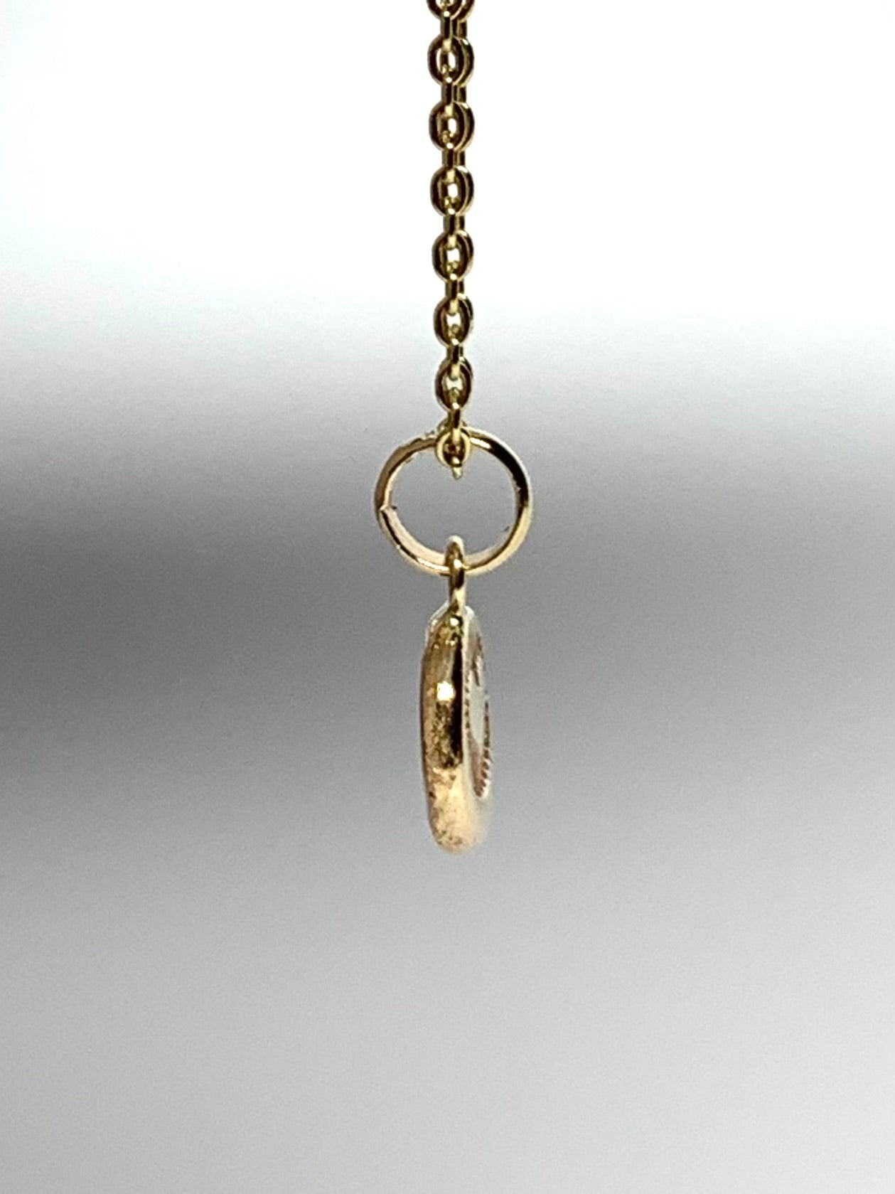 10k Solid Yellow Gold Nugget “Heart” Mini Pendant, Tiny Charm