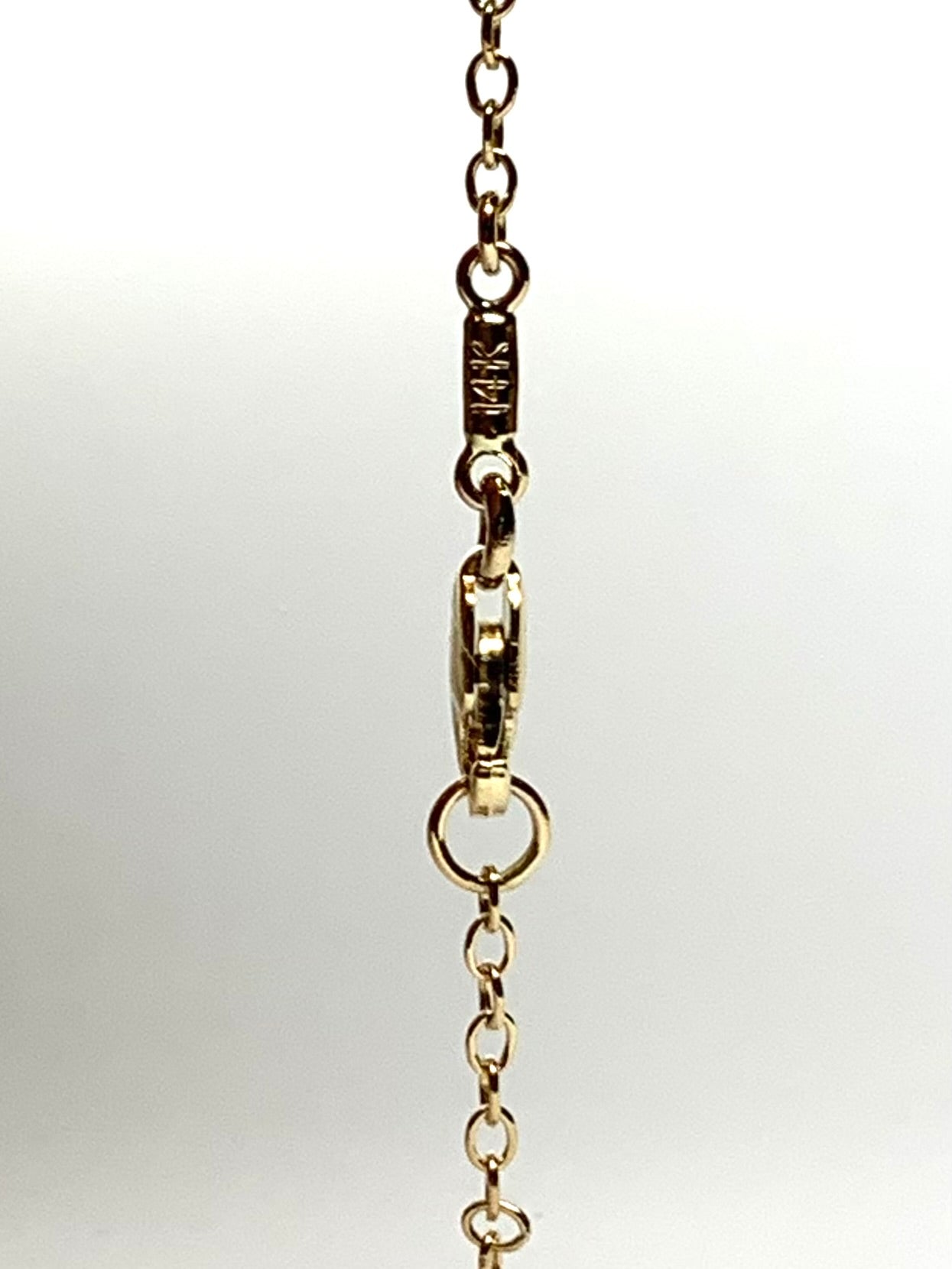 14k Solid Yellow Gold Chain, Pendant Chain, Cable Style 18”