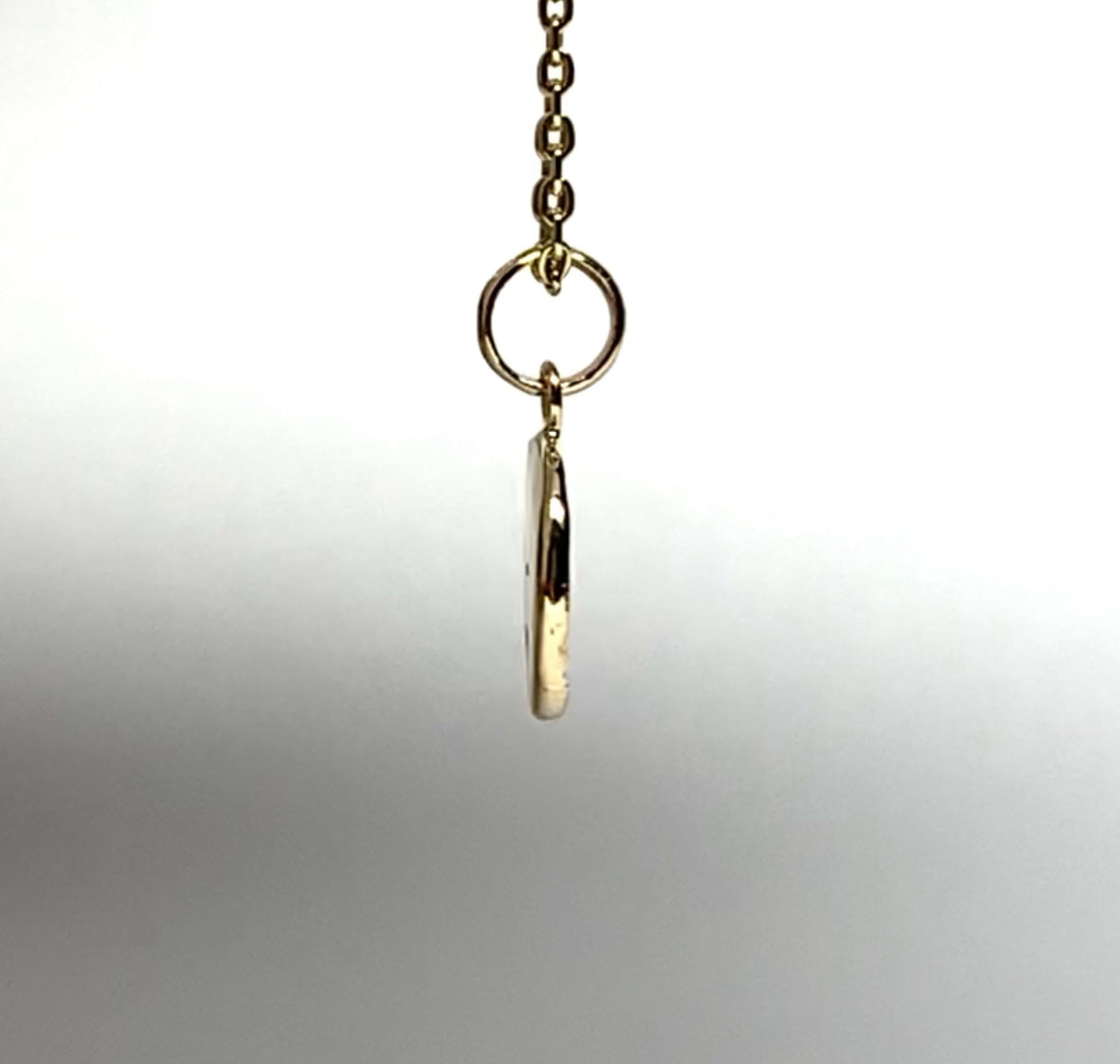 10k Solid Yellow Gold Nugget Mini Pendant “Honey Bee”, Tiny Charm