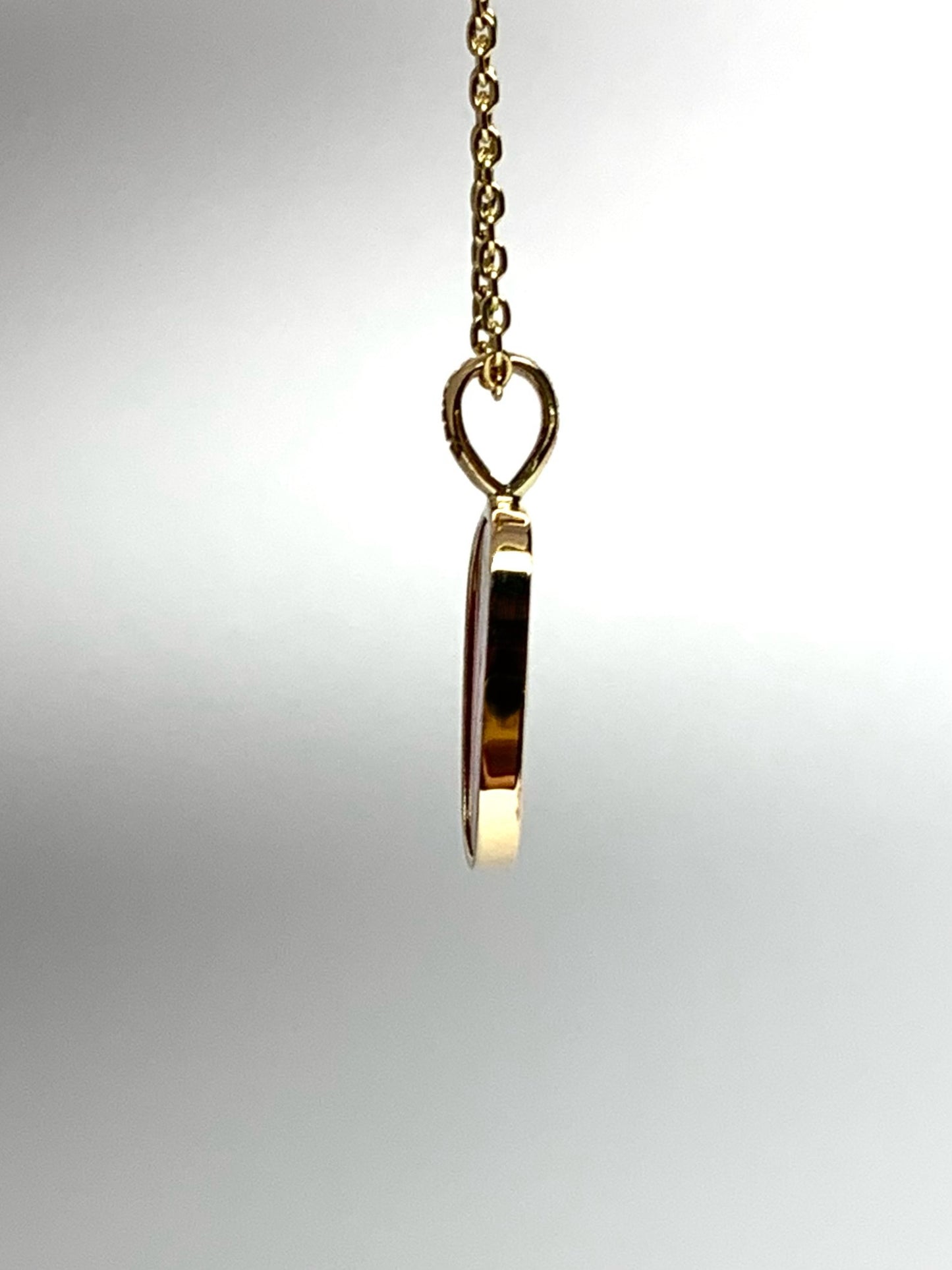 14k Solid Yellow Gold, Natural Pink Tourmaline Pendant