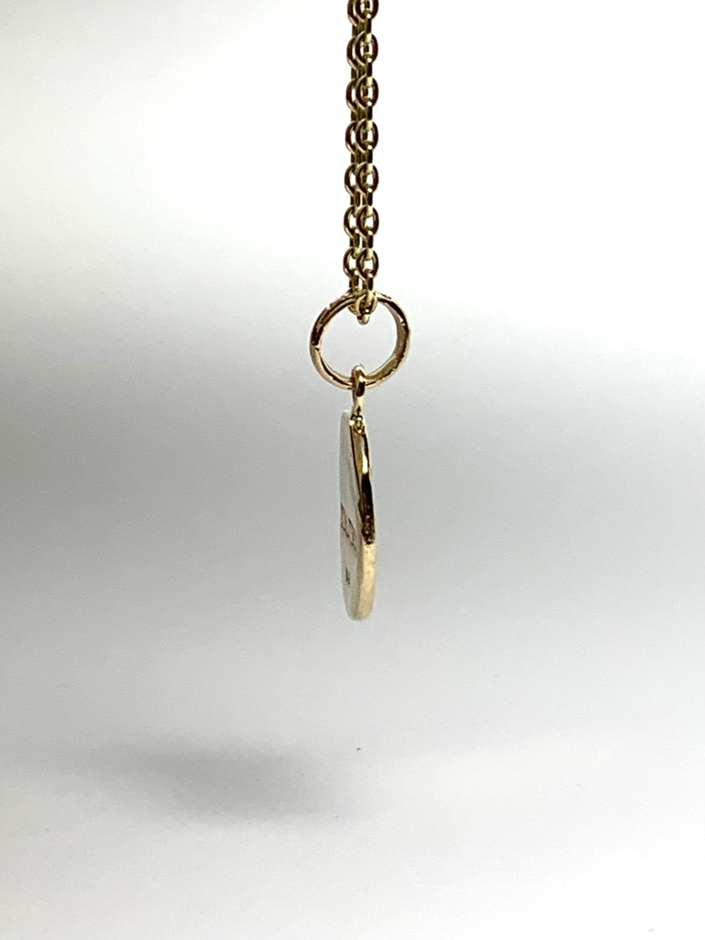 14k Solid Yellow Gold Nugget Mini Pendant “Snake”, Tiny Charm