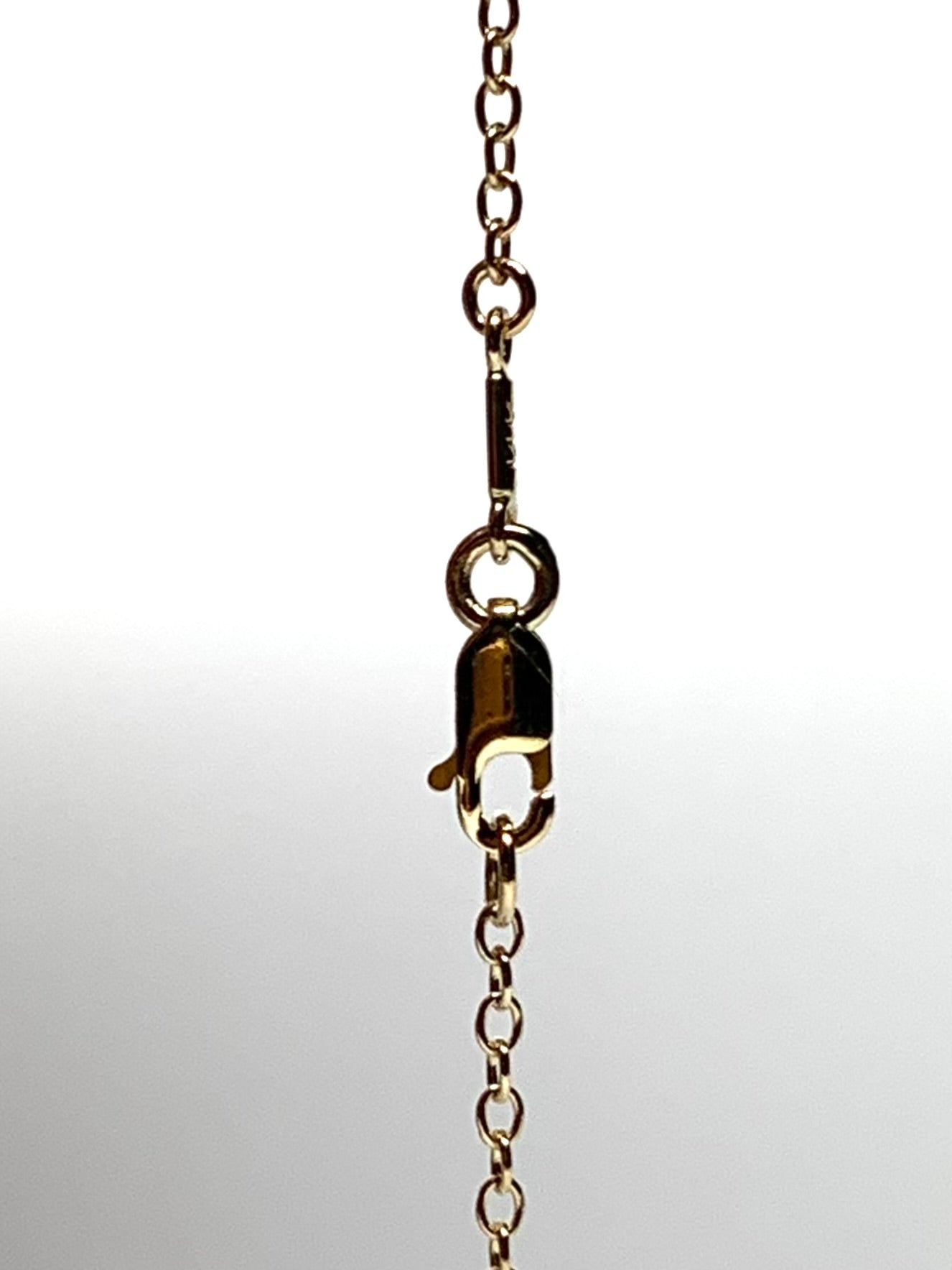 14k Solid Yellow Gold Chain, Pendant Chain, Cable Style 18”