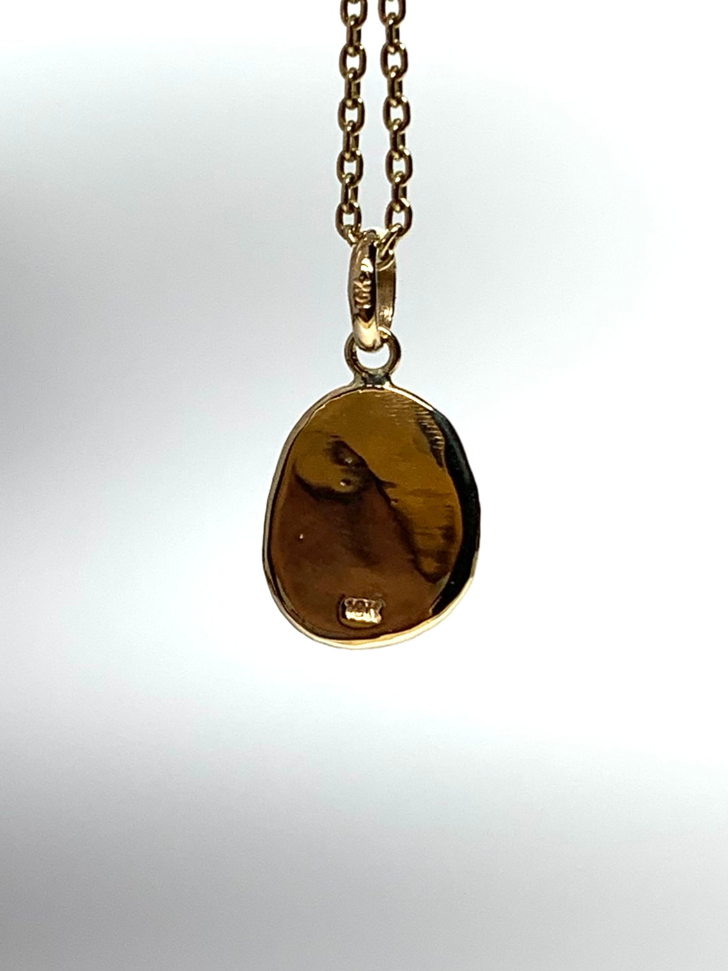10k Solid Yellow Gold Nugget “Starry Night” Mini Pendant, Tiny Charm