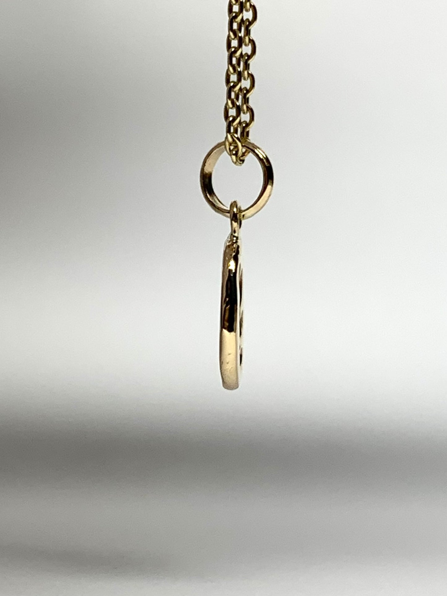 14k Solid Yellow Gold Nugget “Olive Branch”, Mini Pendant, Tiny Charm