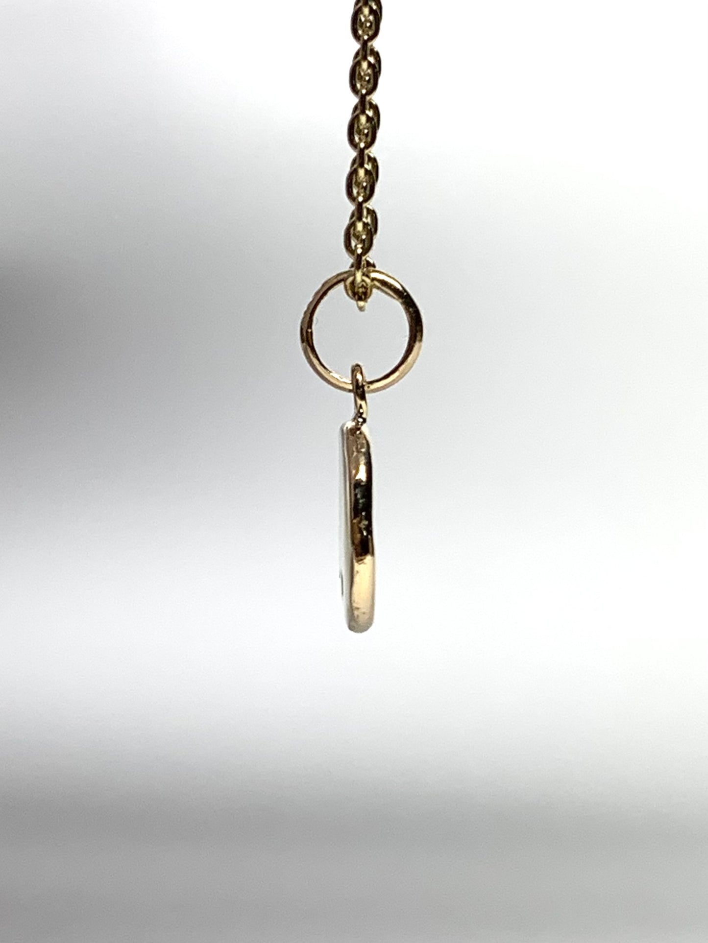 14k Solid Yellow Gold Nugget Mini Pendant “Honey Bee”, Tiny Charm