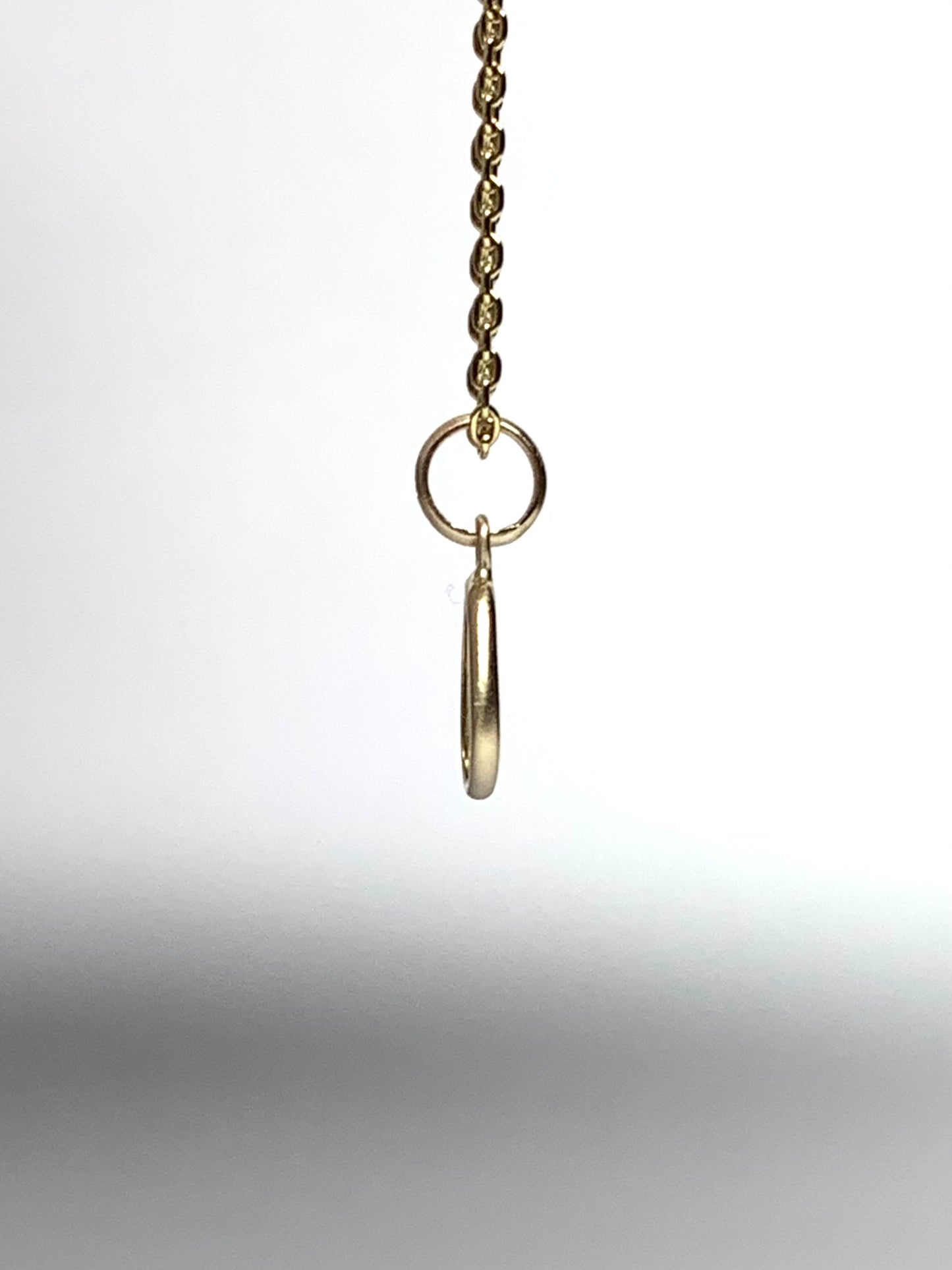 14k Solid Yellow Gold, Natural Diamond Slice Mini Pendant