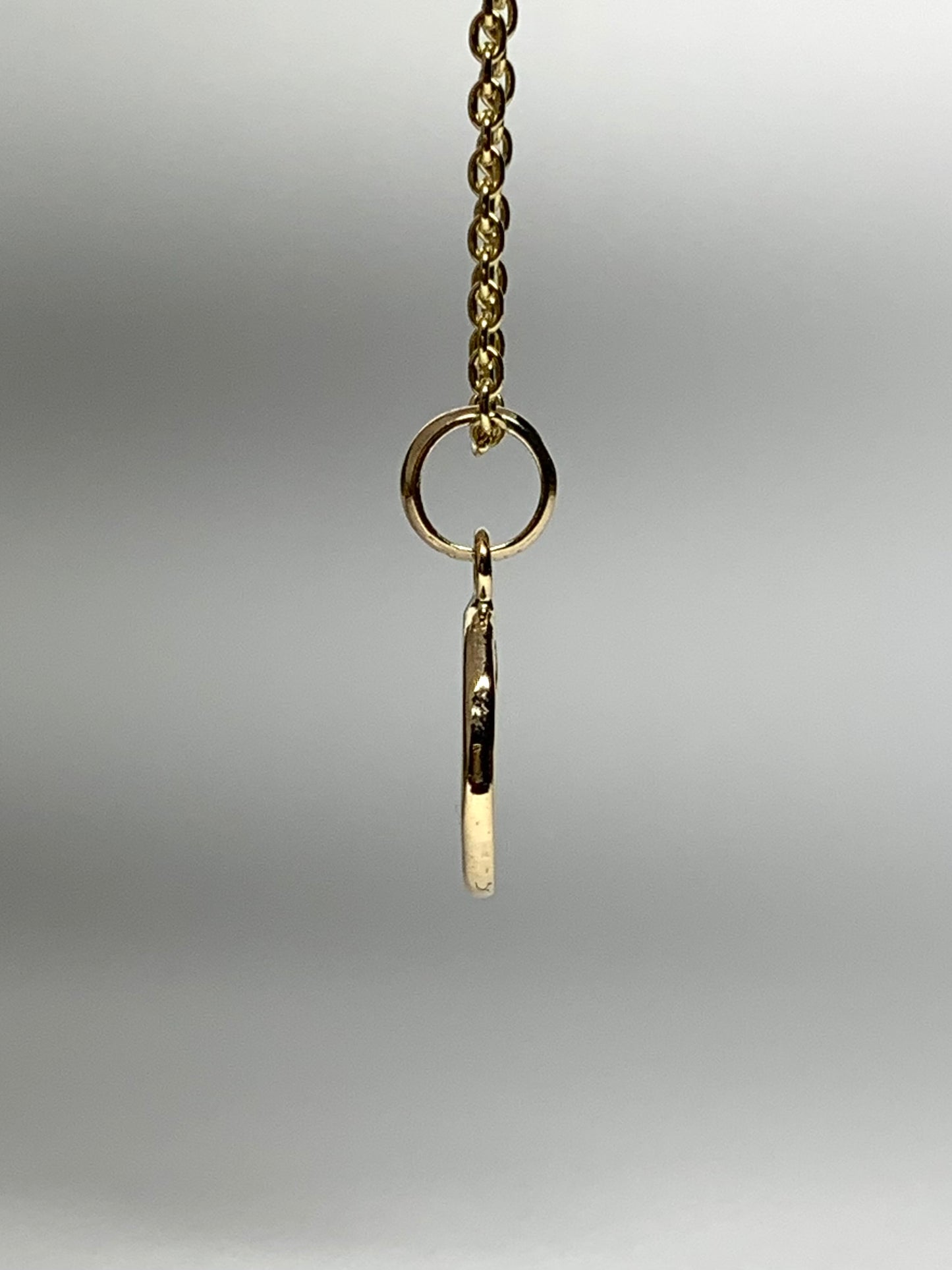 14k Solid Yellow Gold Nugget “Horseshoe” Mini Pendant, Tiny Charm
