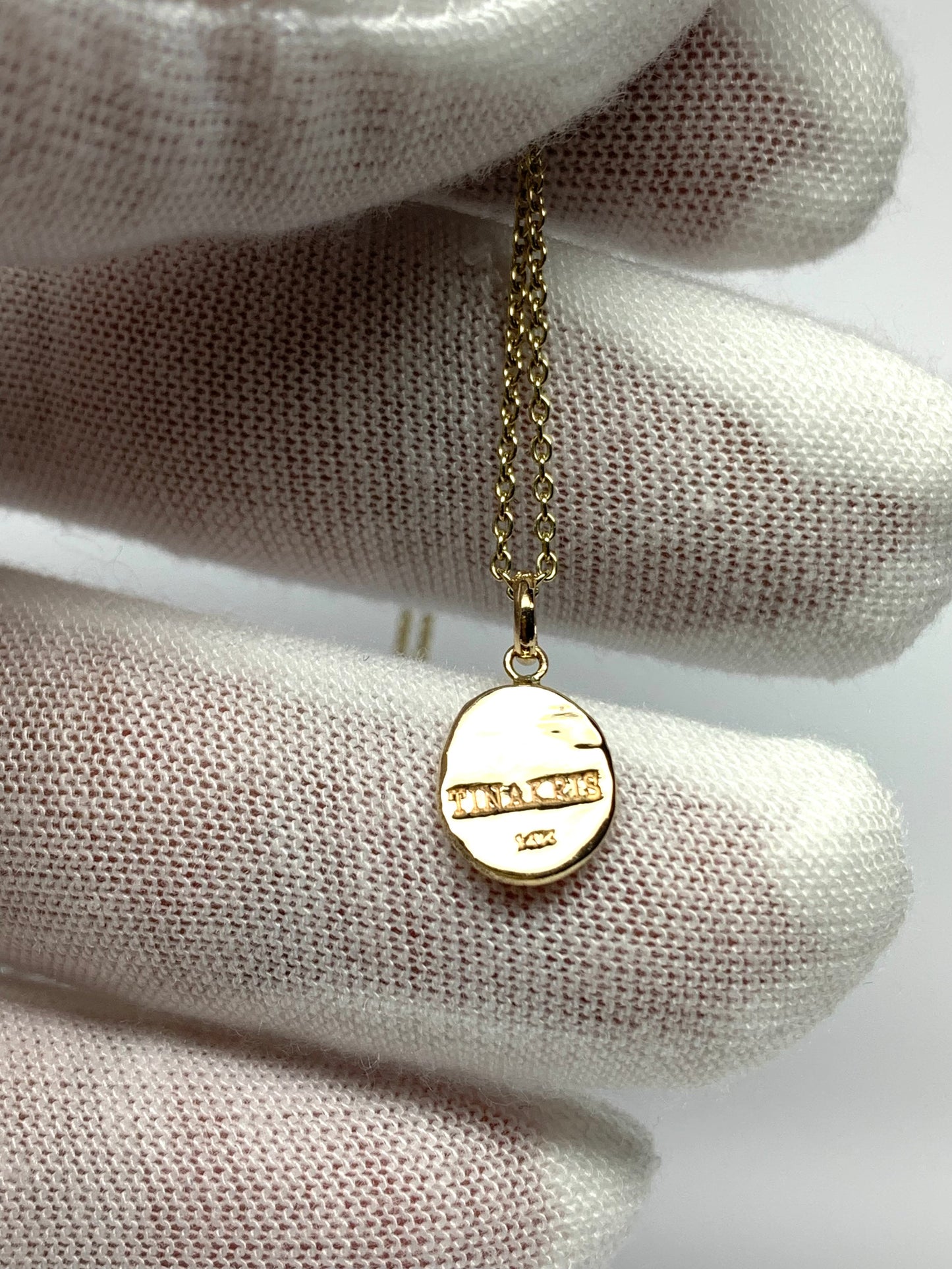 14k Solid Yellow Gold Nugget Mini Pendant “Snake”, Tiny Charm