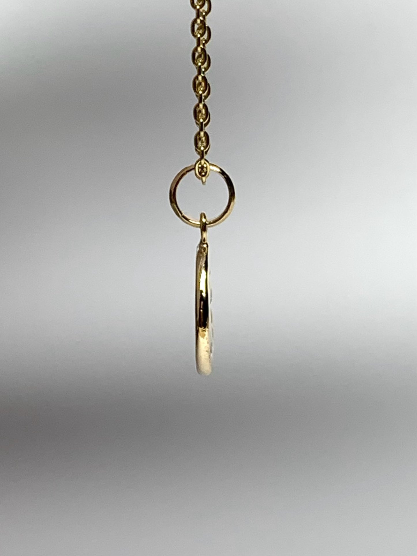 10k Solid Yellow Gold Nugget “Flowers” Mini Pendant, Tiny Charm
