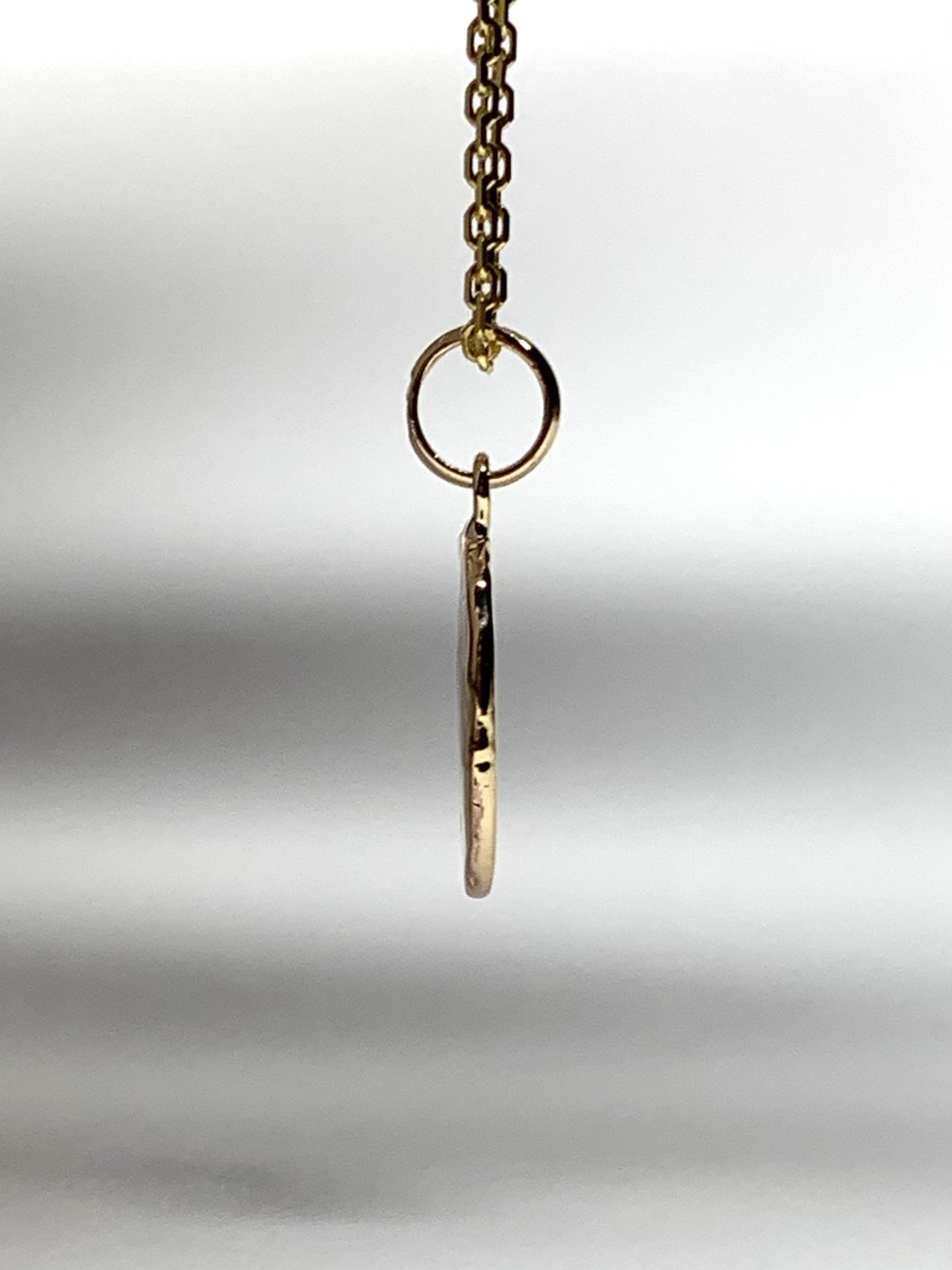 10k Solid Yellow Gold Nugget “Paws” Mini Pendant, Tiny Charm