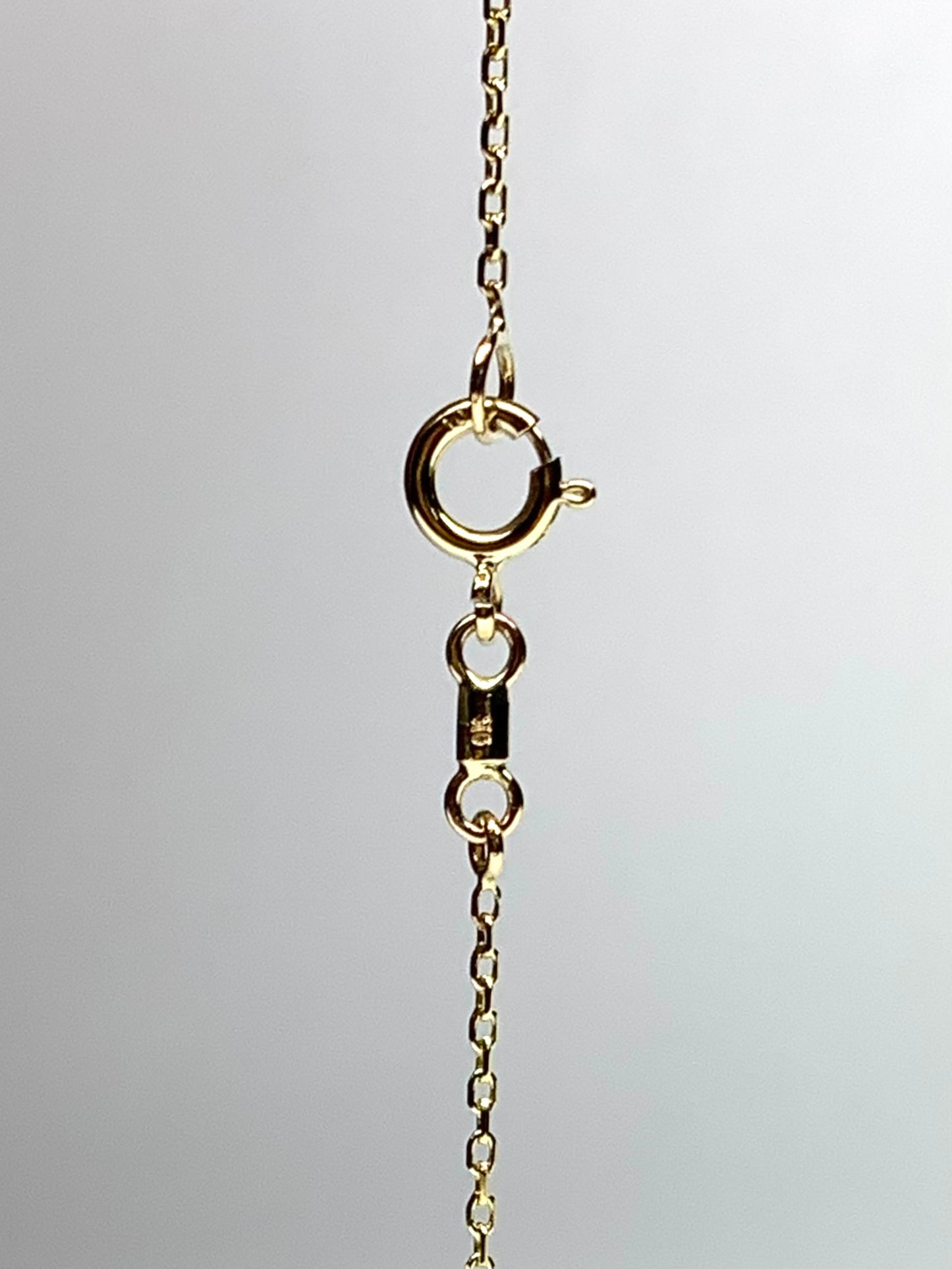 10k Solid Yellow Gold Chain, Pendant Chain, Diamond Cut Cable Style 16”