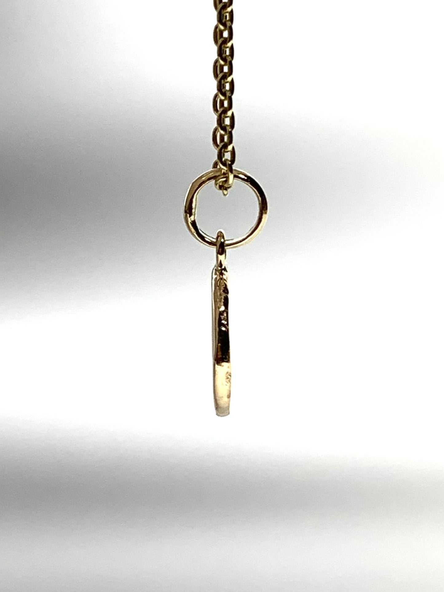 14k Solid Yellow Gold Nugget “Capricorn” Mini Pendant, Tiny Charm