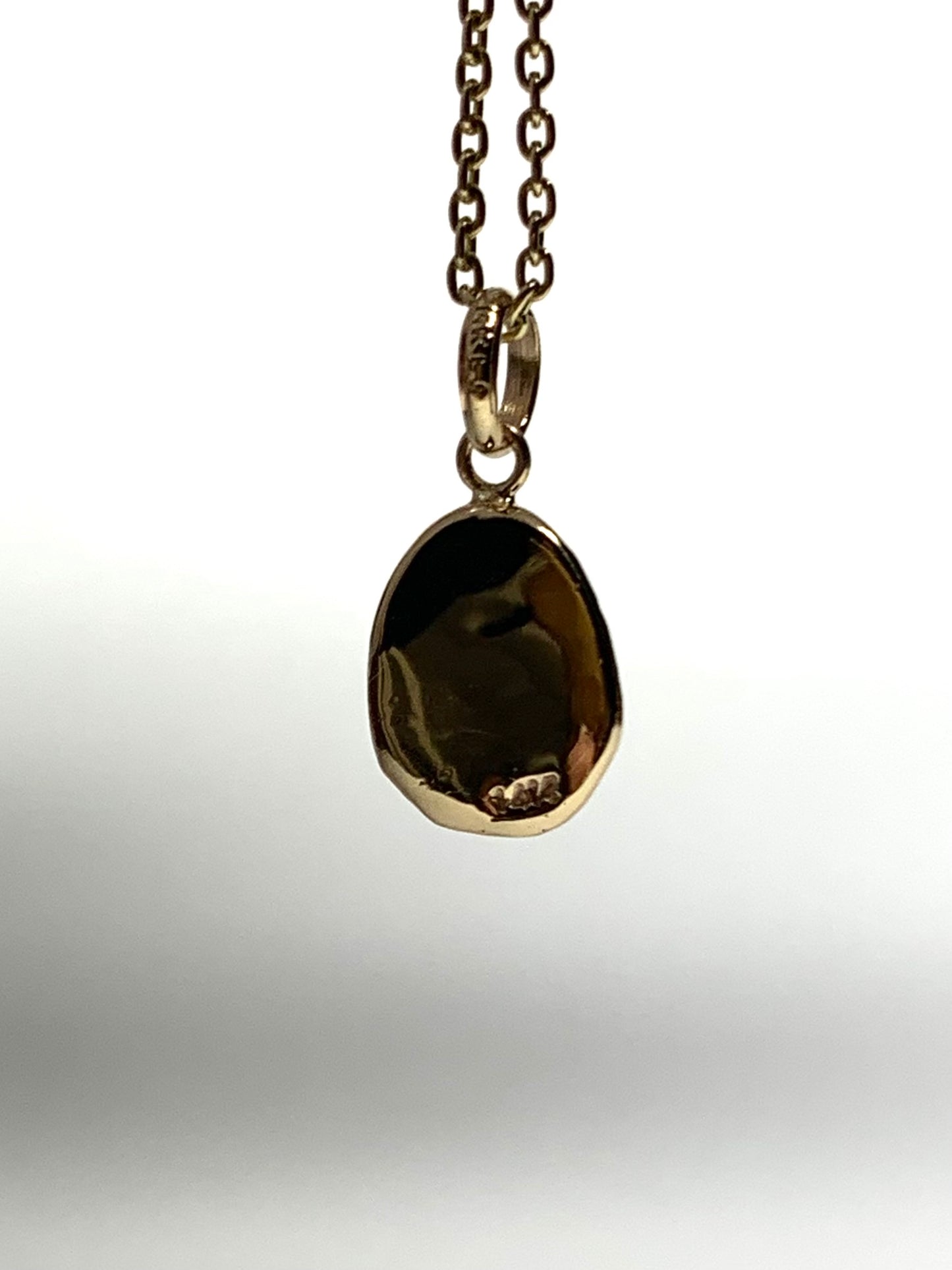 14k Solid Yellow Gold Nugget Mini Pendant “Aquarius”, Charm