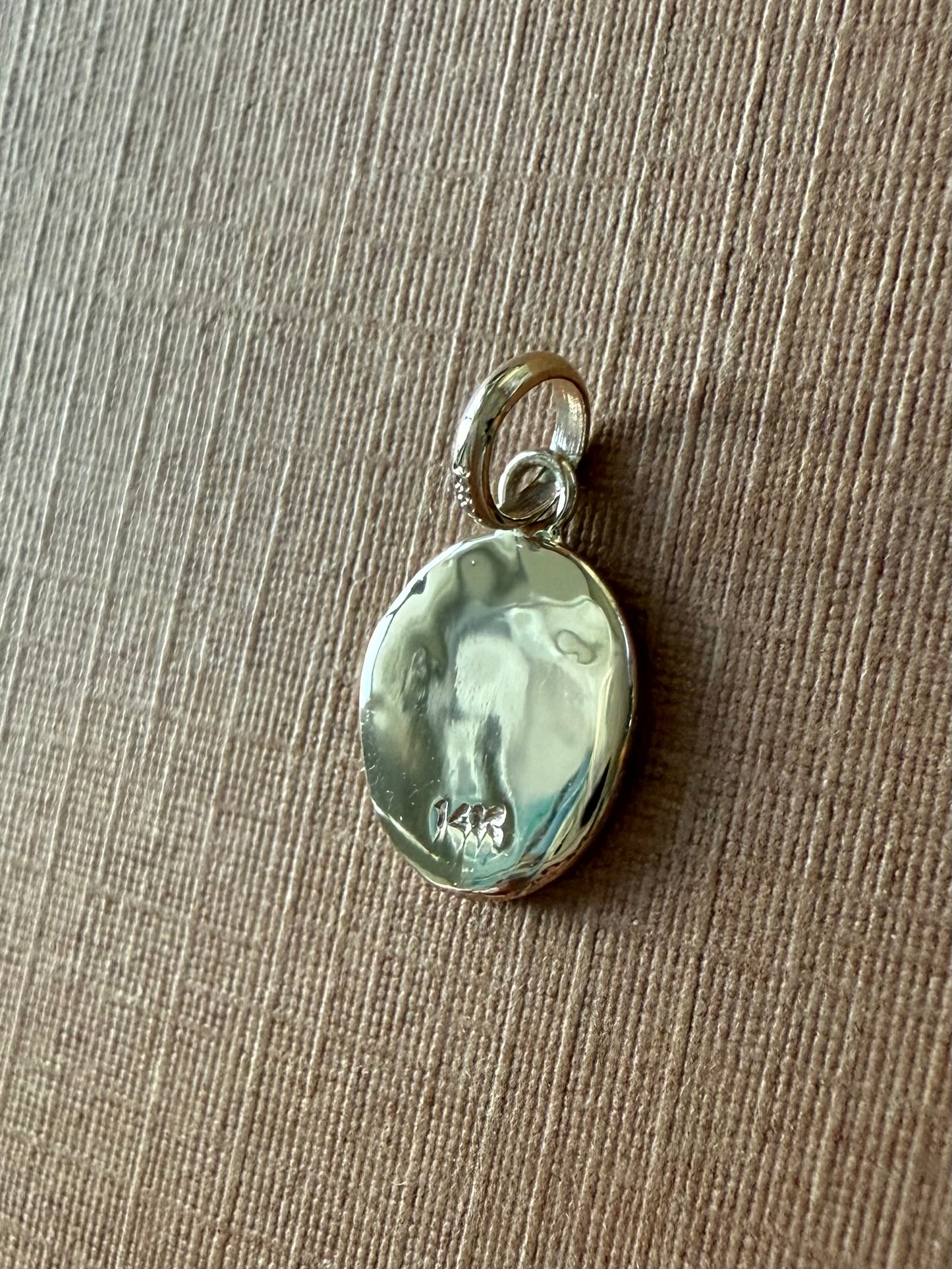 14k Solid Yellow Gold Nugget “Scorpio” Mini Pendant, Charm