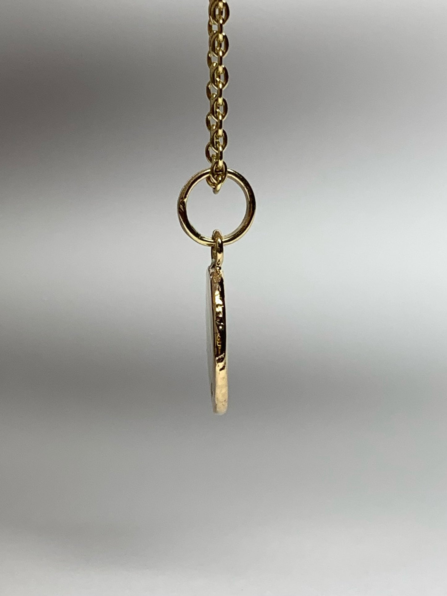 14K Solid Yellow Gold Nugget “Sun” Mini Pendant, Charm