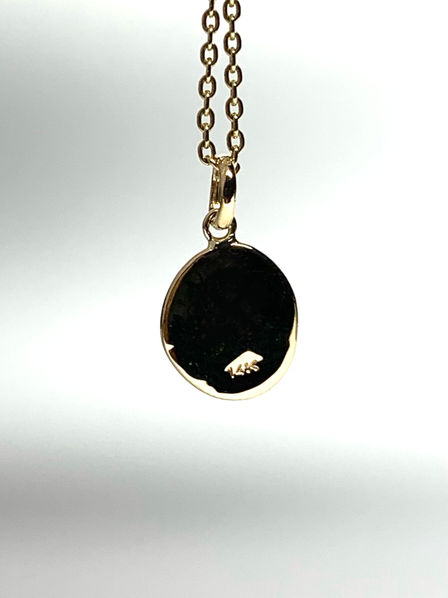 14K Solid Yellow Gold Nugget “Starry Night” Mini Pendant, Tiny Charm