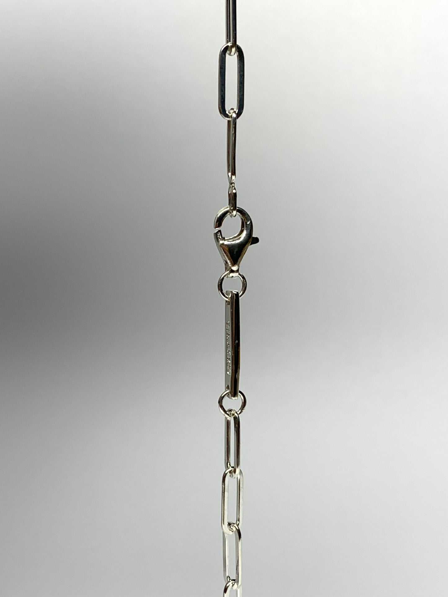 Necklace, Solid 925 Sterling Silver Paperclip Chain