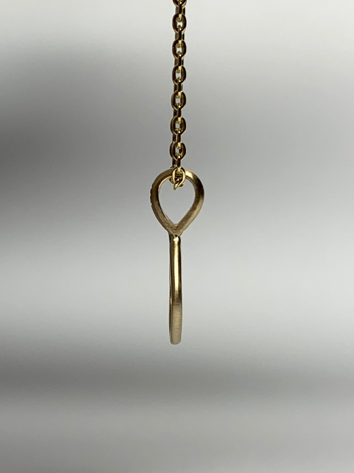 14k Solid Yellow Gold, Natural Diamond Slice Mini Pendant