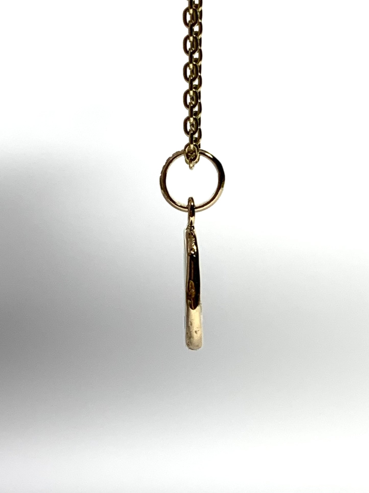 14k Solid Yellow Gold Nugget “Leo” Mini Pendant, Charm