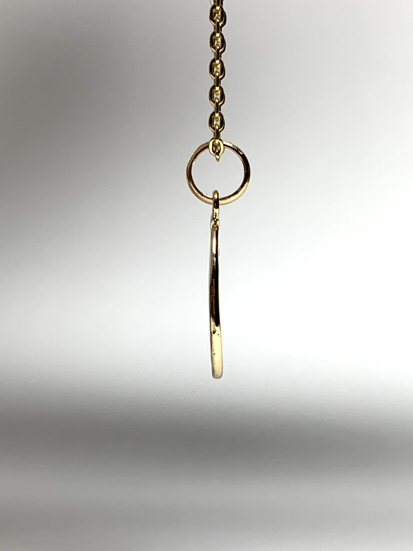 14K Solid Yellow Gold Nugget “Hearts” Mini Pendant, Tiny Charm