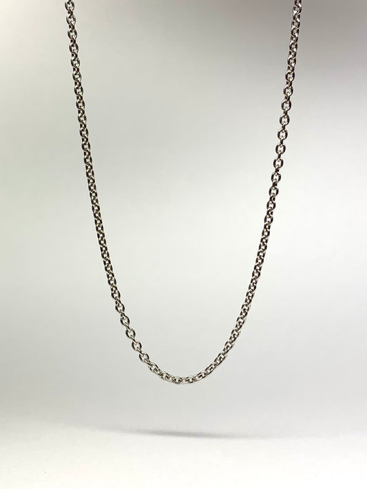 Necklace, Solid 925 Sterling Silver Cable Chain