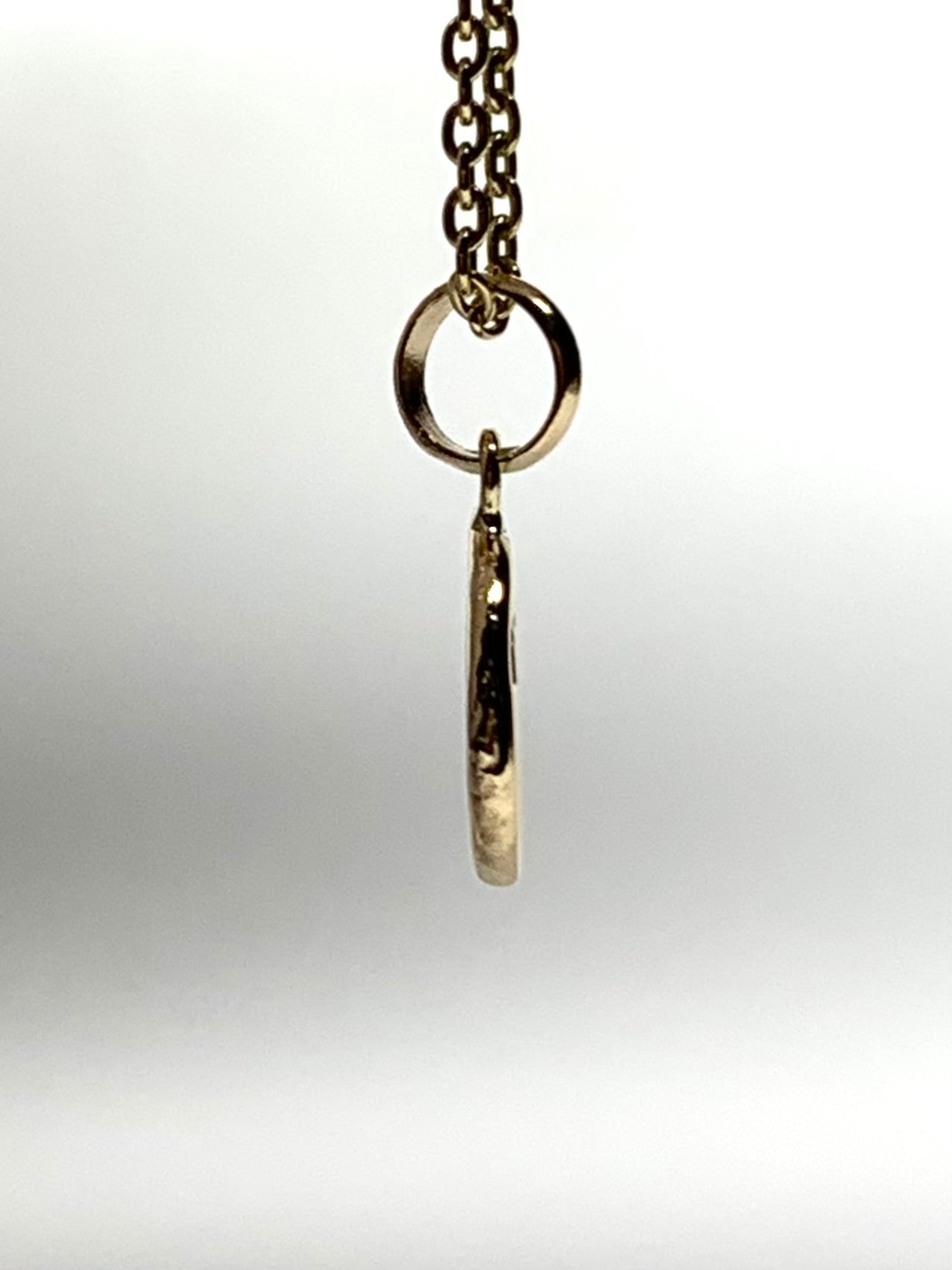 14k Solid Yellow Gold Nugget “Aries” Mini Pendant, Charm