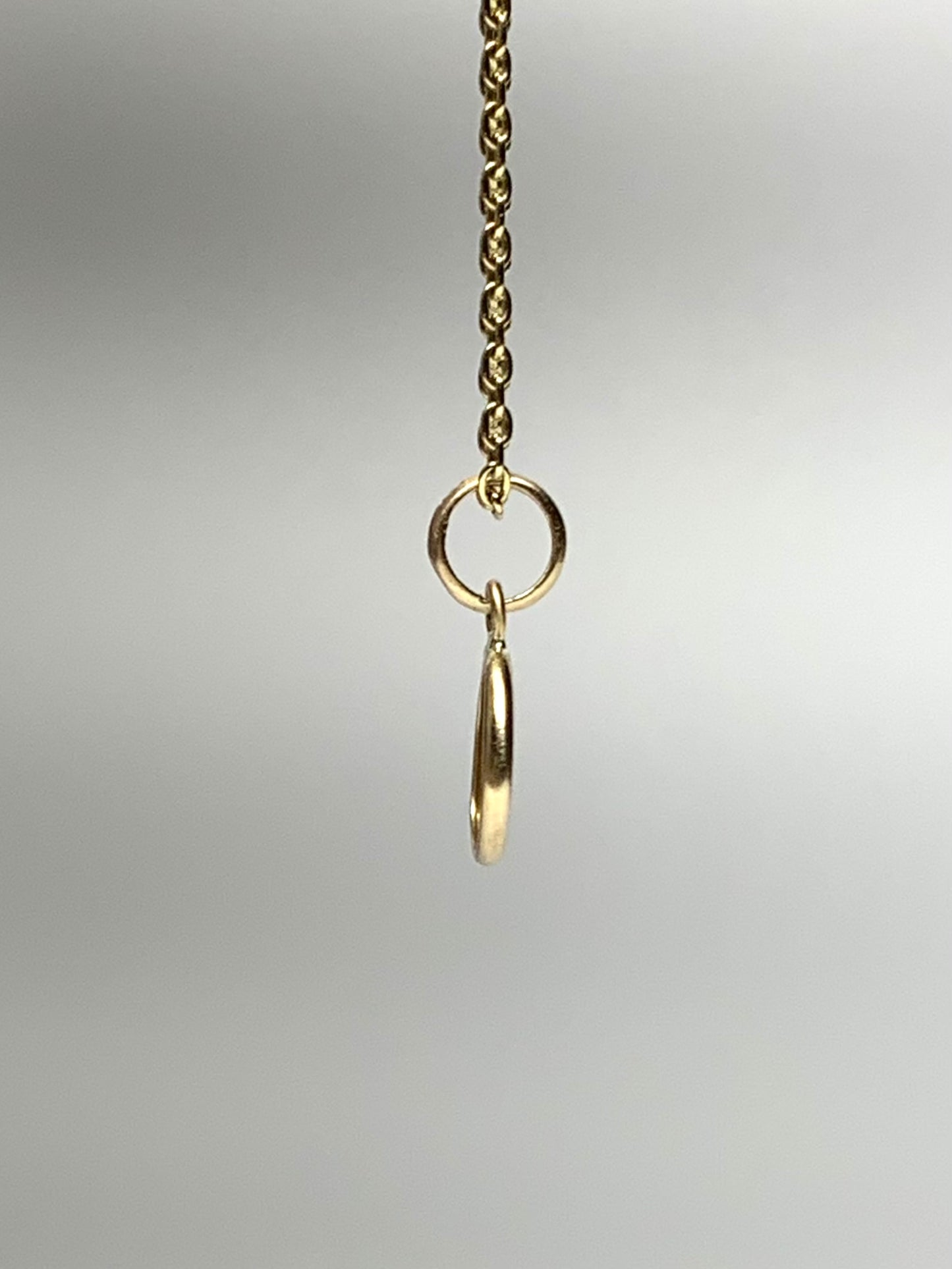14k Solid Yellow Gold, Natural Diamond Slice Mini Pendant