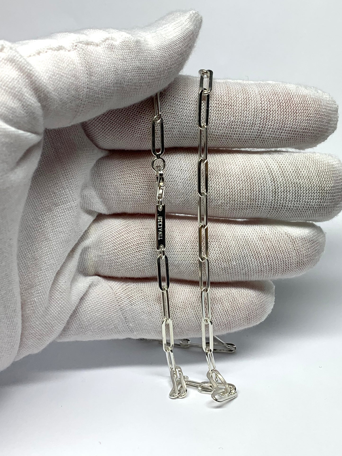 Necklace, Heavy Solid 925 Sterling Silver Paperclip Chain