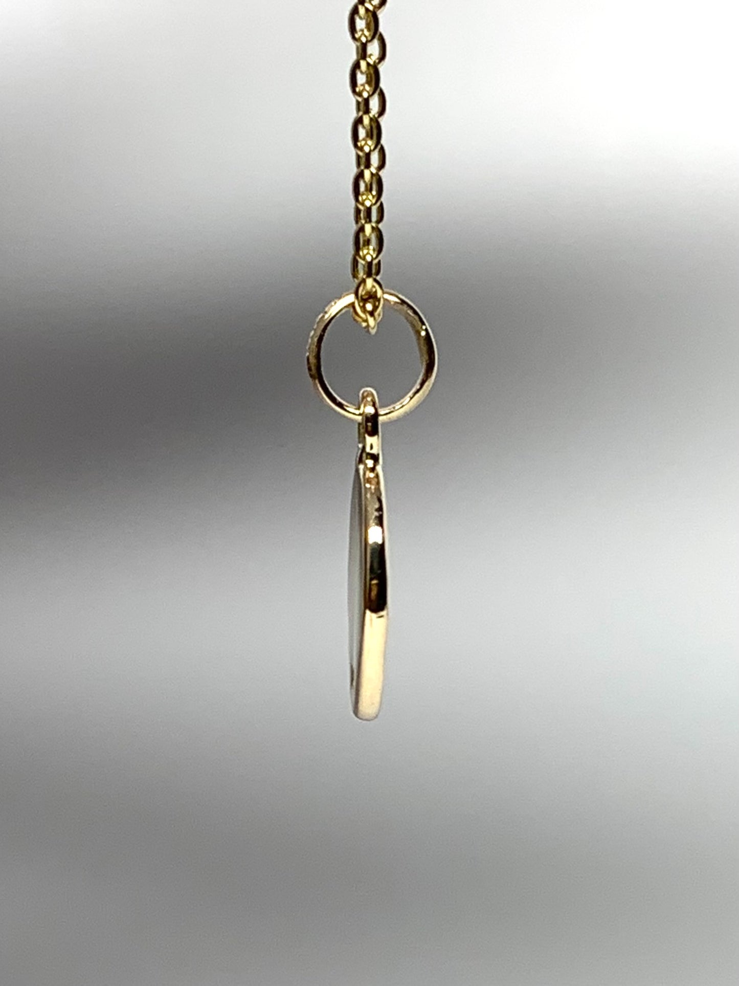 14K Solid Yellow Gold Nugget “Heart” Mini Pendant, Tiny Charm