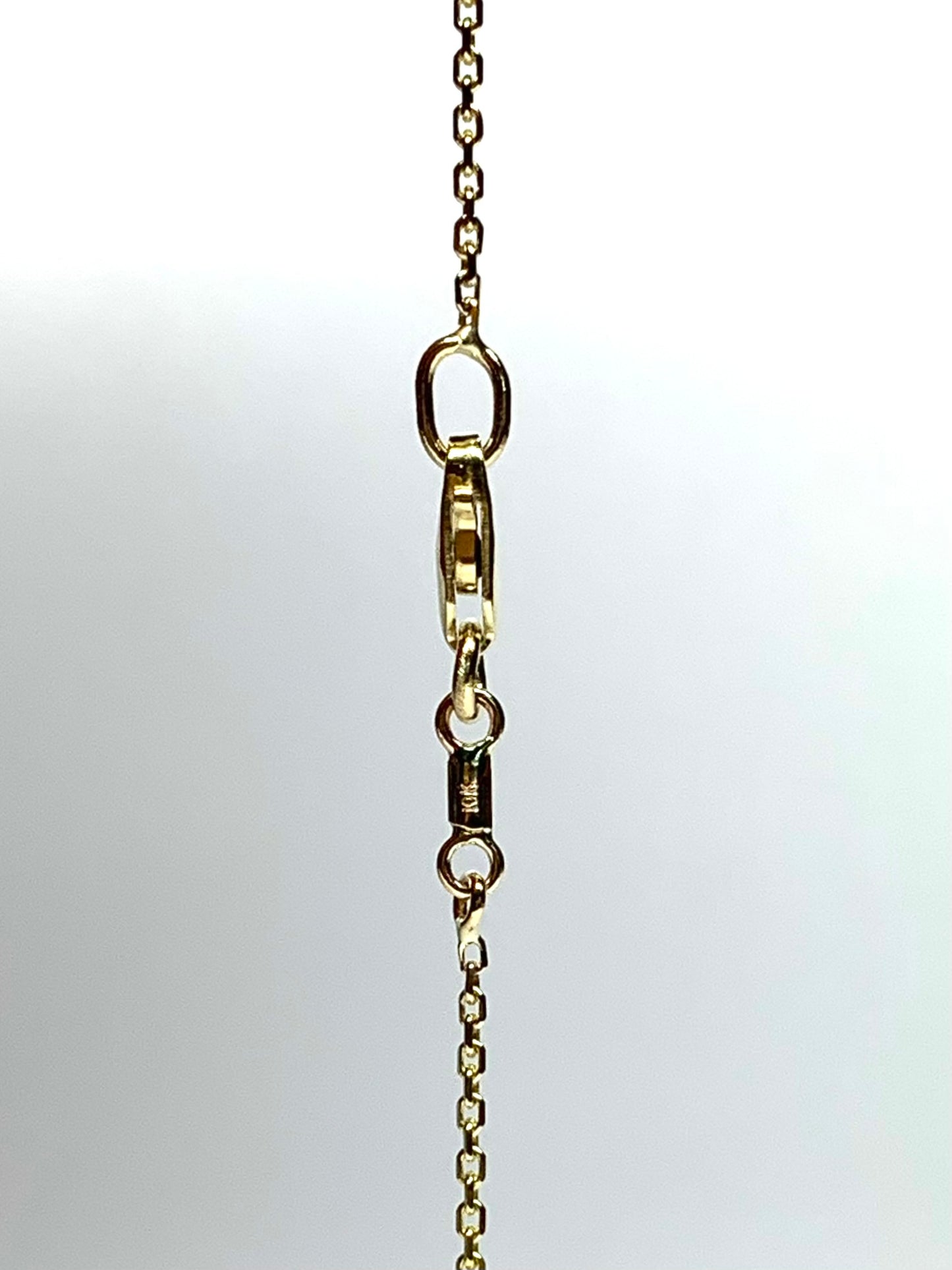 10k Solid Yellow Gold Chain, Pendant Chain, Diamond Cut Cable Style 16”