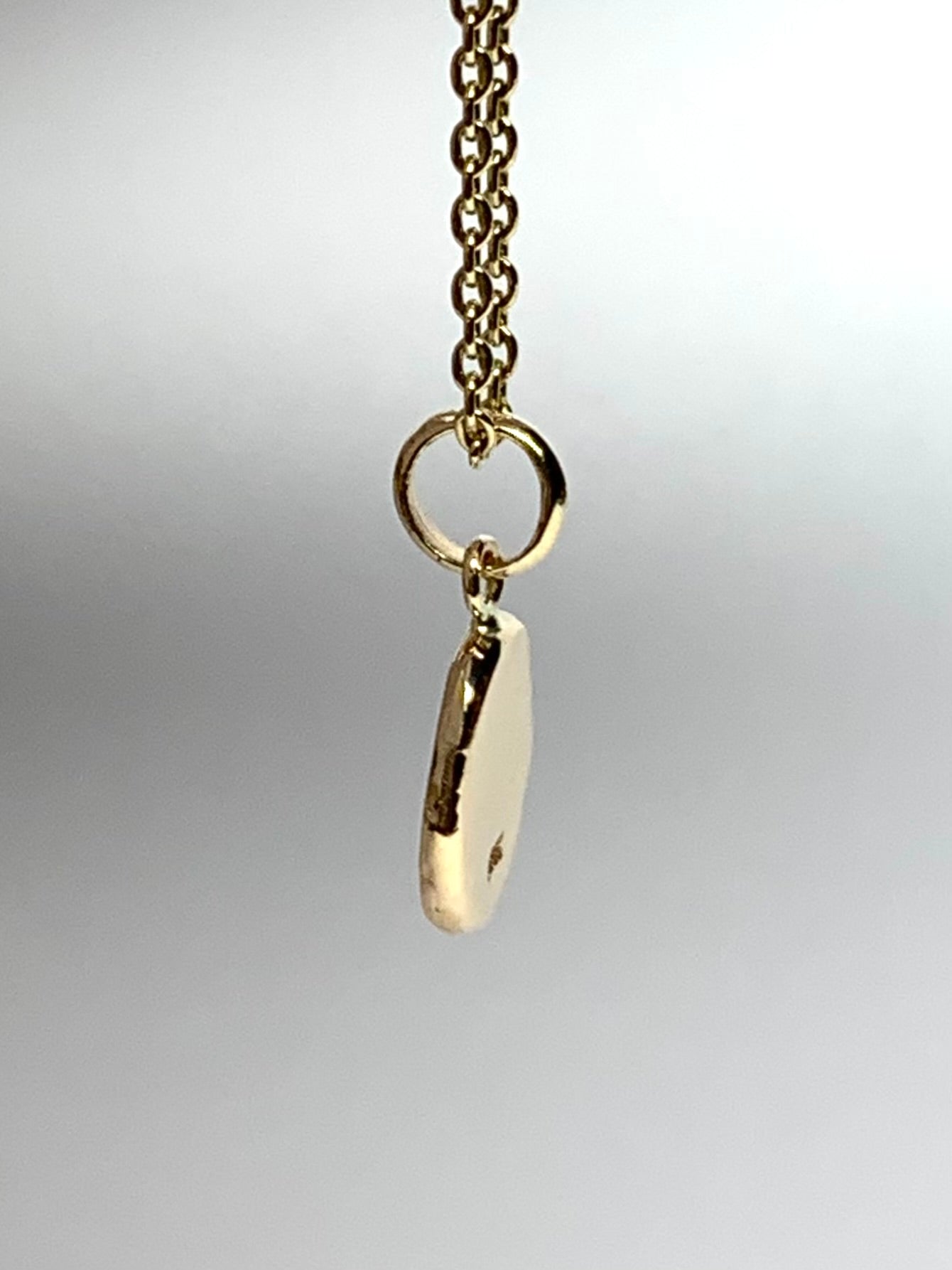 10k Solid Yellow Gold Nugget “Olive Branch” Mini Pendant, Tiny Charm