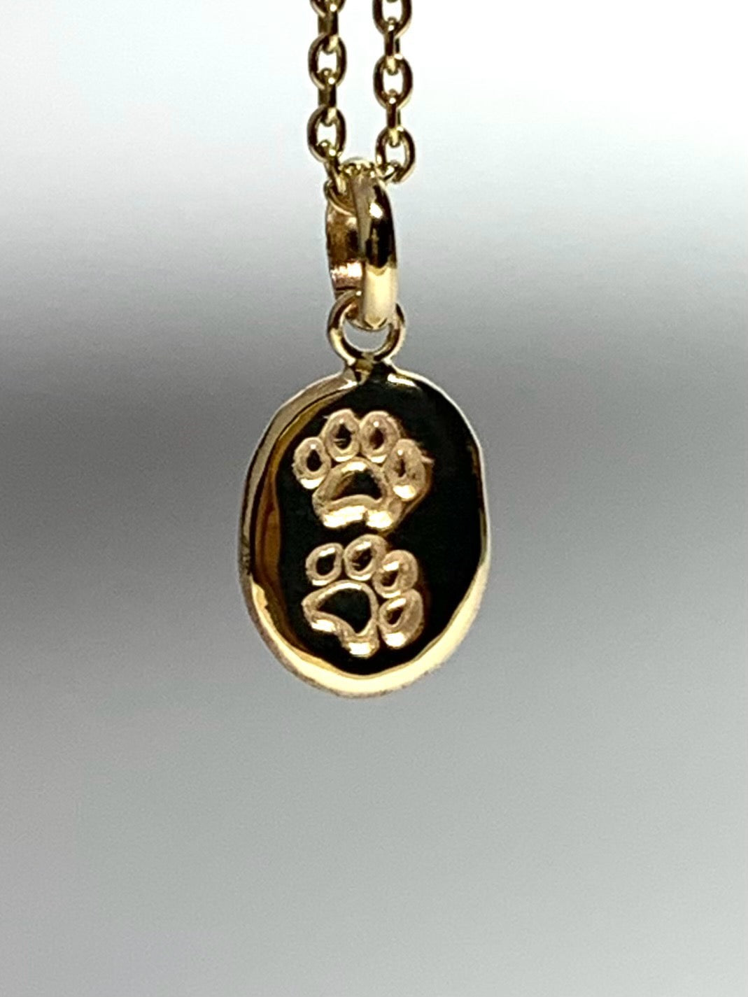 10k Solid Yellow Gold Nugget “Paws” Mini Pendant, Tiny Charm