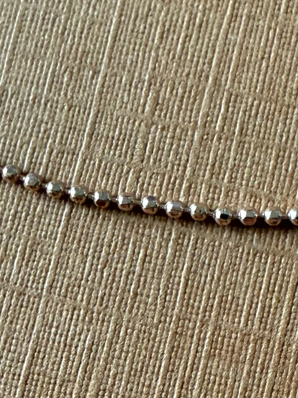 Anklet, 14k Solid Rose Pink Gold Bead Chain, 9”