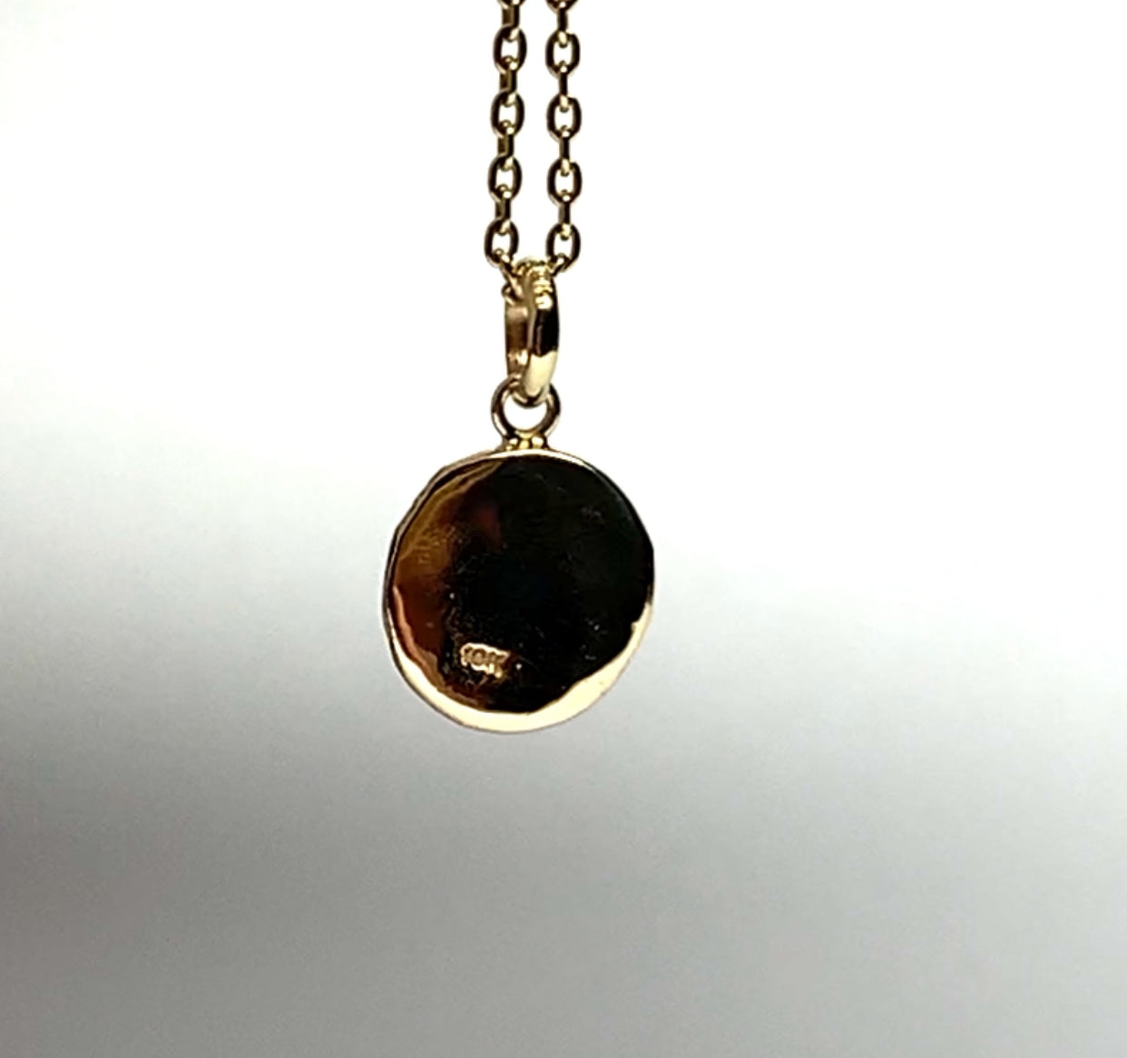 10k Solid Yellow Gold Nugget Mini Pendant “Honey Bee”, Tiny Charm